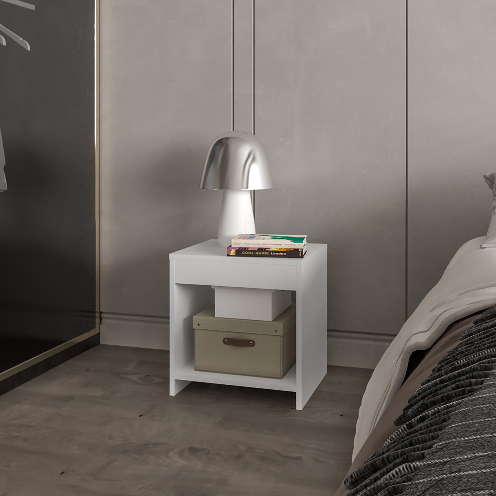 Elaine White Nightstand | Modern Bedroom Furniture