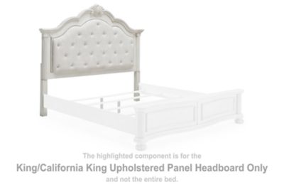 Montelaine - Antique White - King/California King Upholstered Panel Headboard