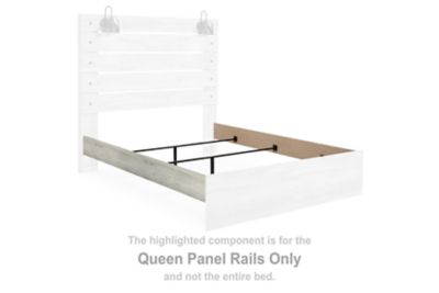 Cambeck - Queen Panel Rails - Whitewash