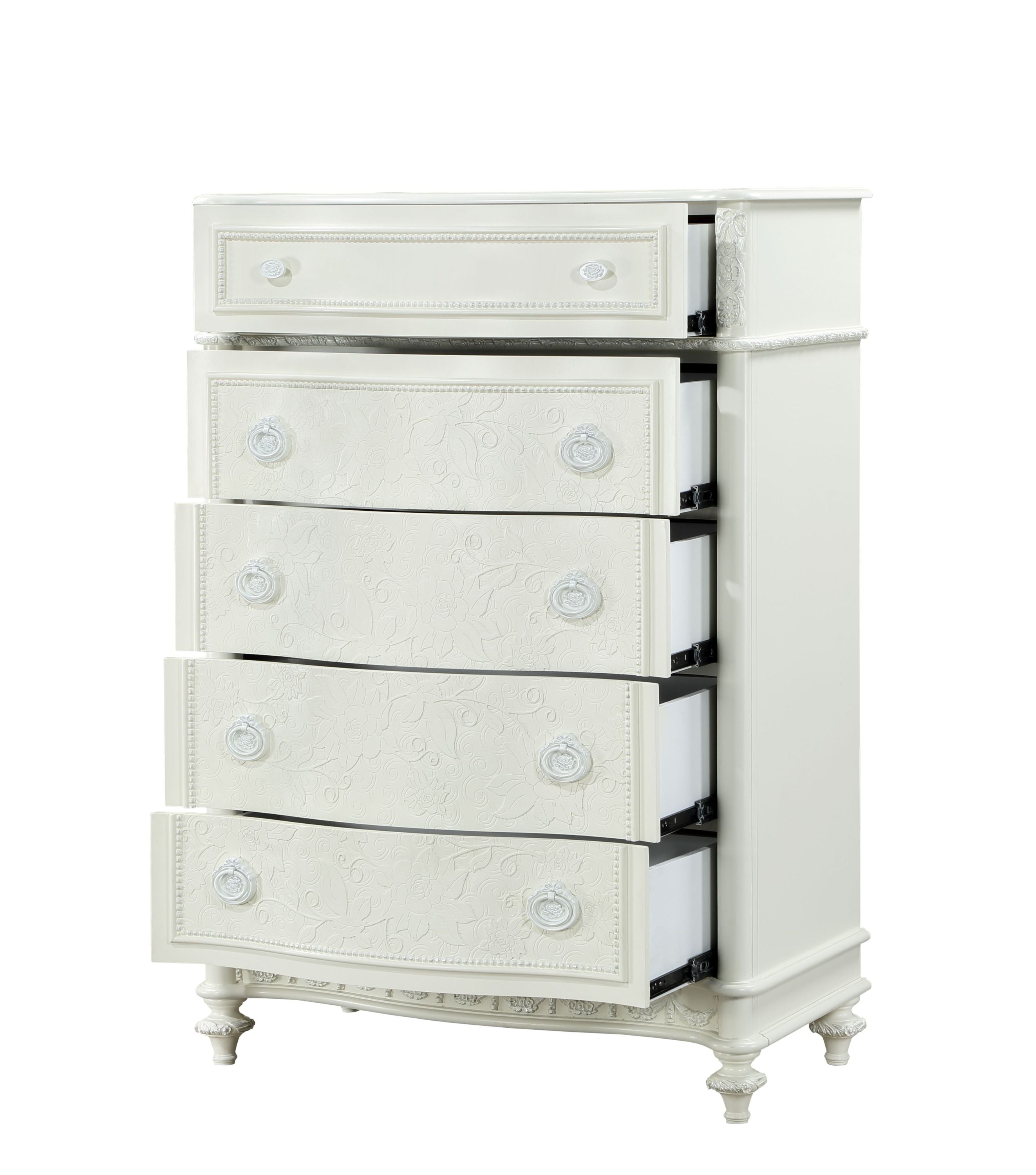 Dorothy Ivory Finish Chest | White Bedroom Storage