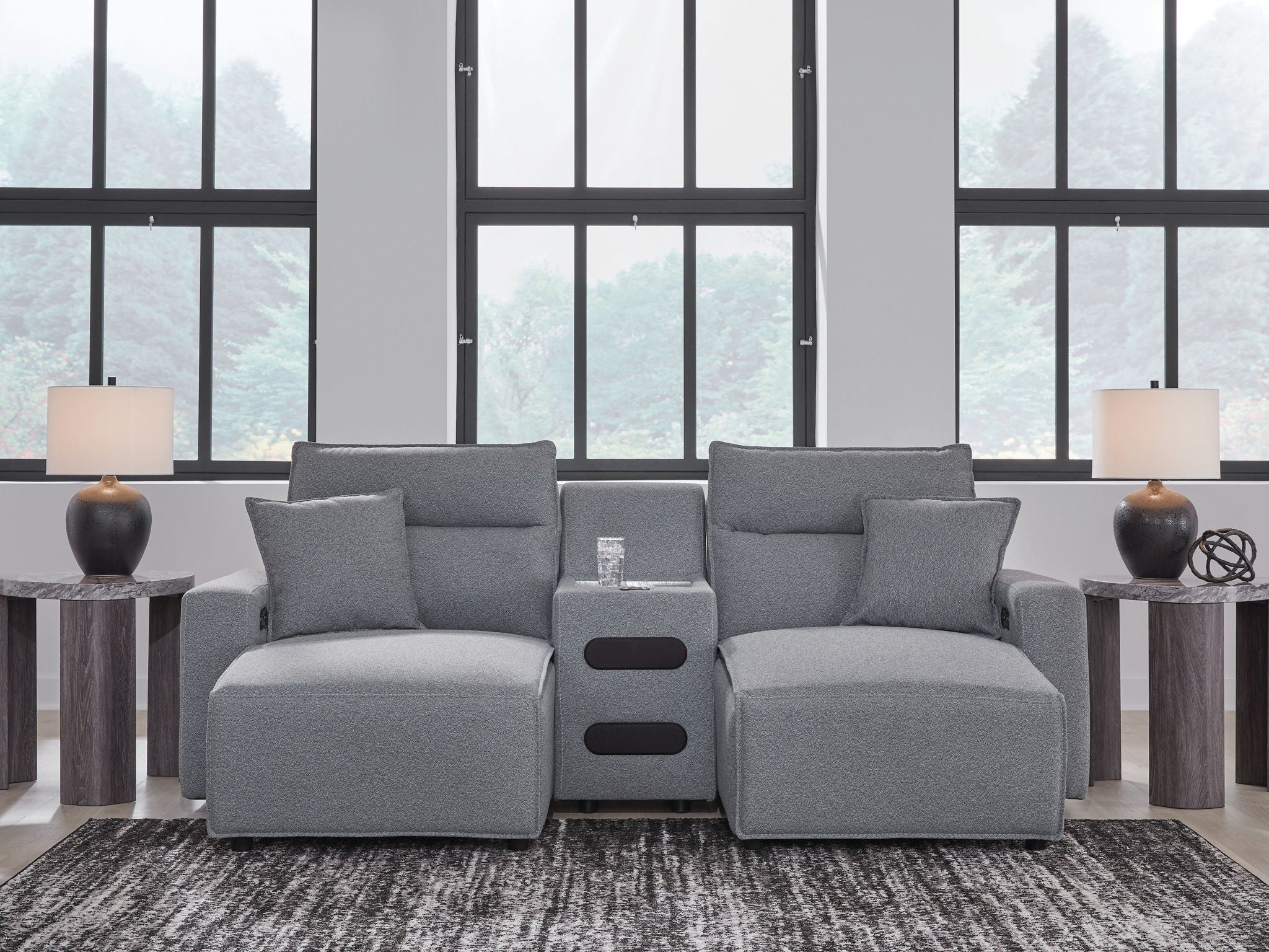 ModMax II - Salt And Pepper - Reclining Sectional