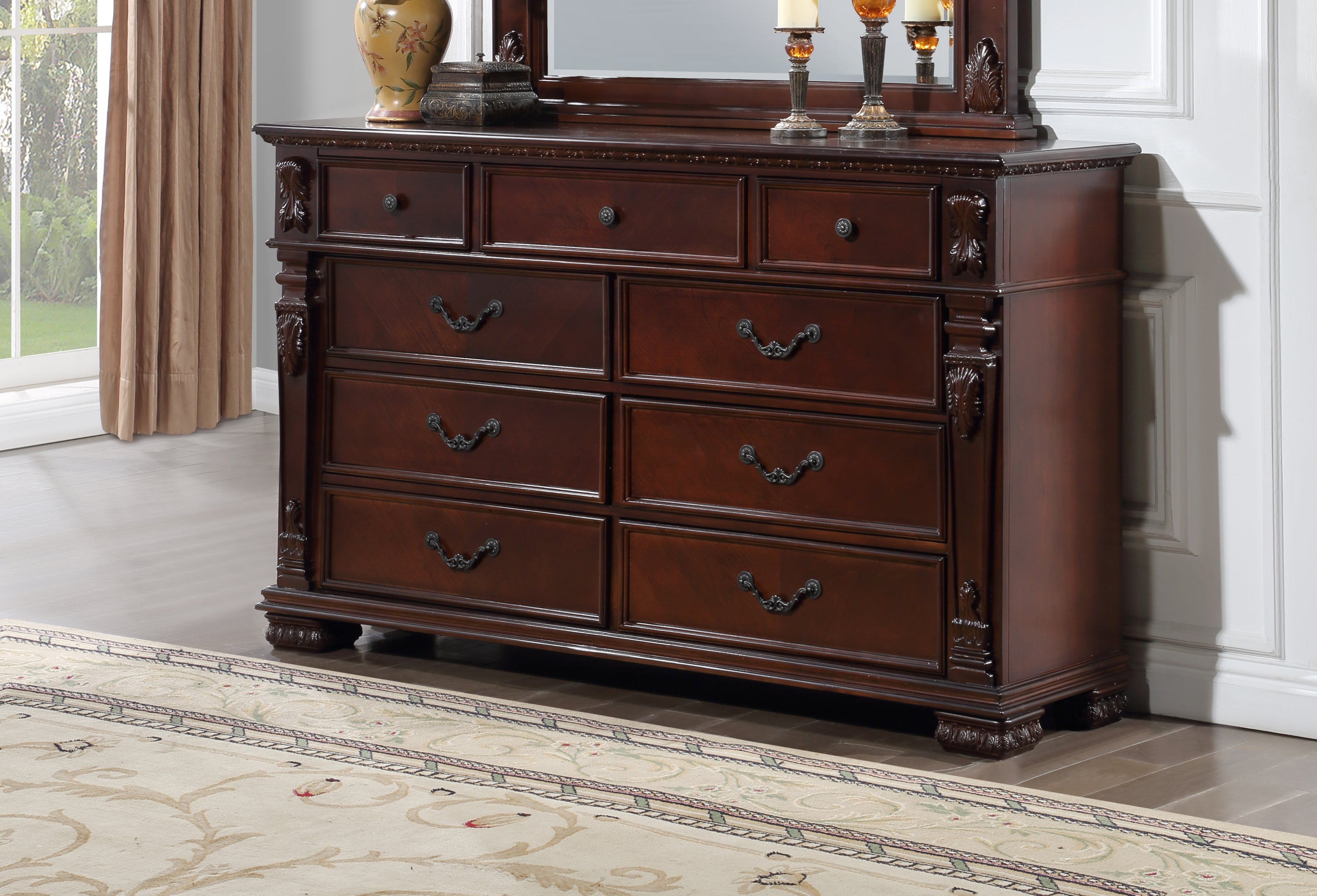 Lyndon 9-Drawer Cherry Dresser G09400-D