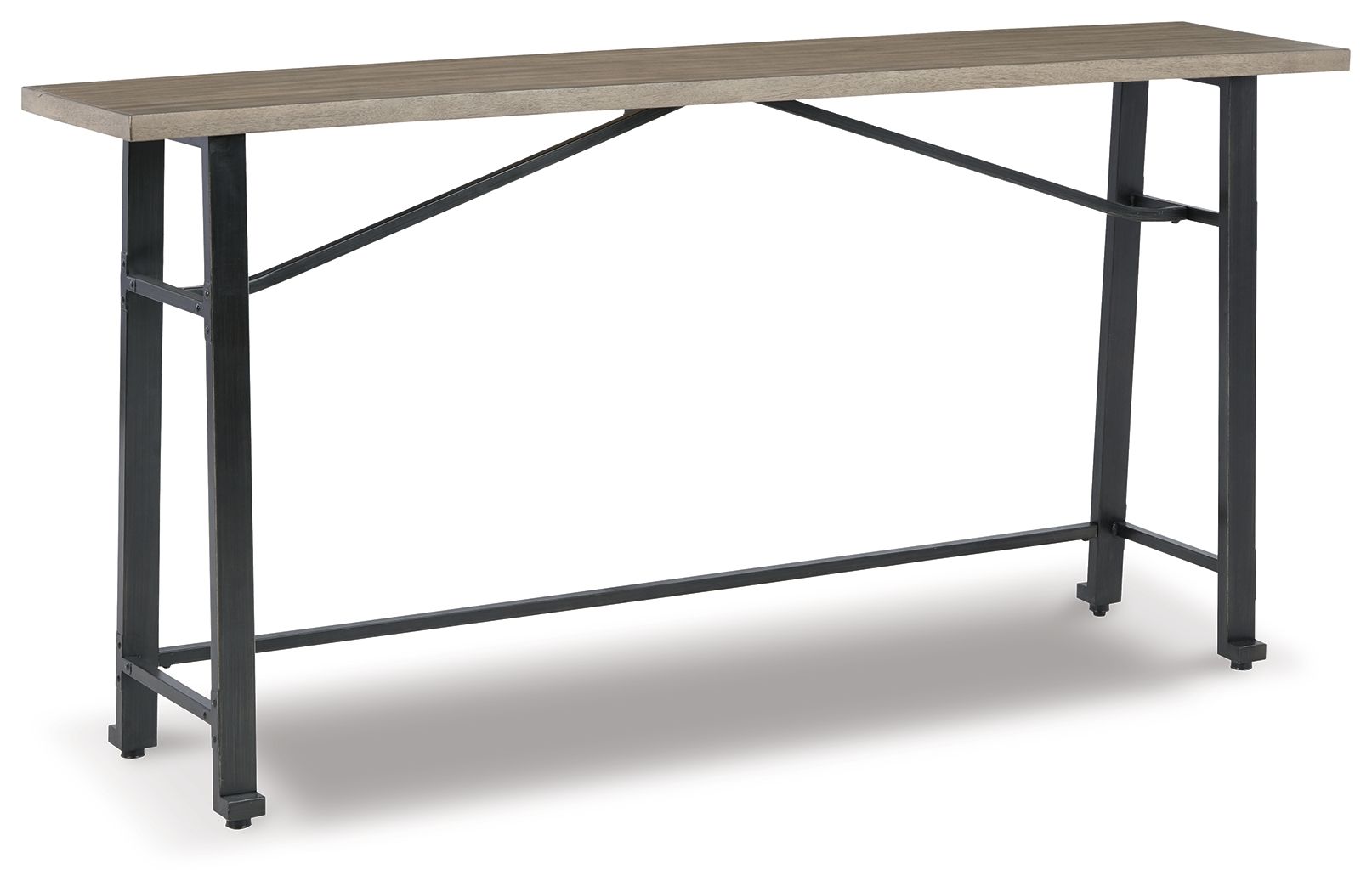 Lesterton - Long Counter Table - Light Brown / Black