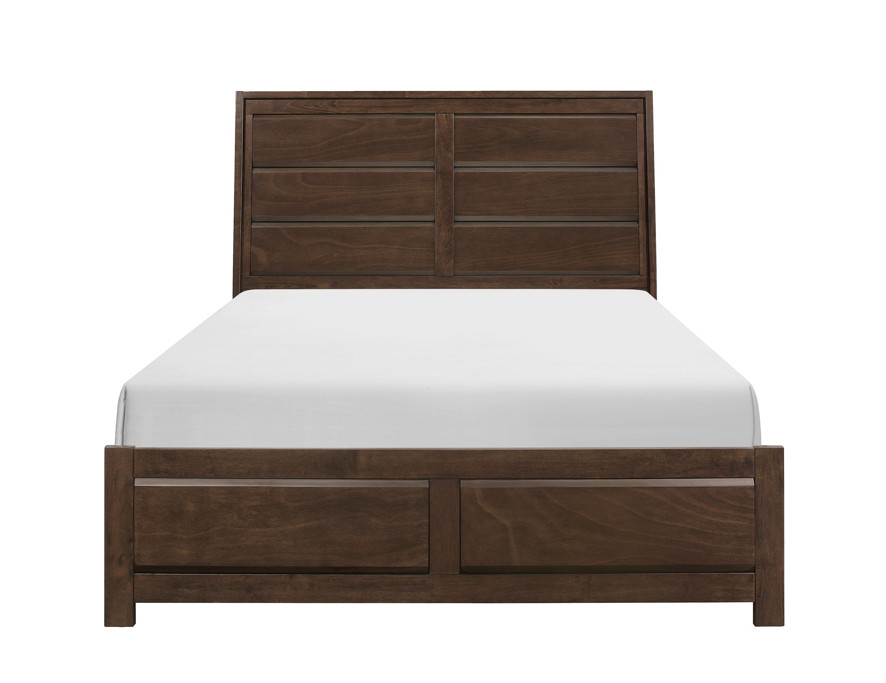 Espresso Finish Contemporary King Bed - Wooden Bedroom Furniture Piece