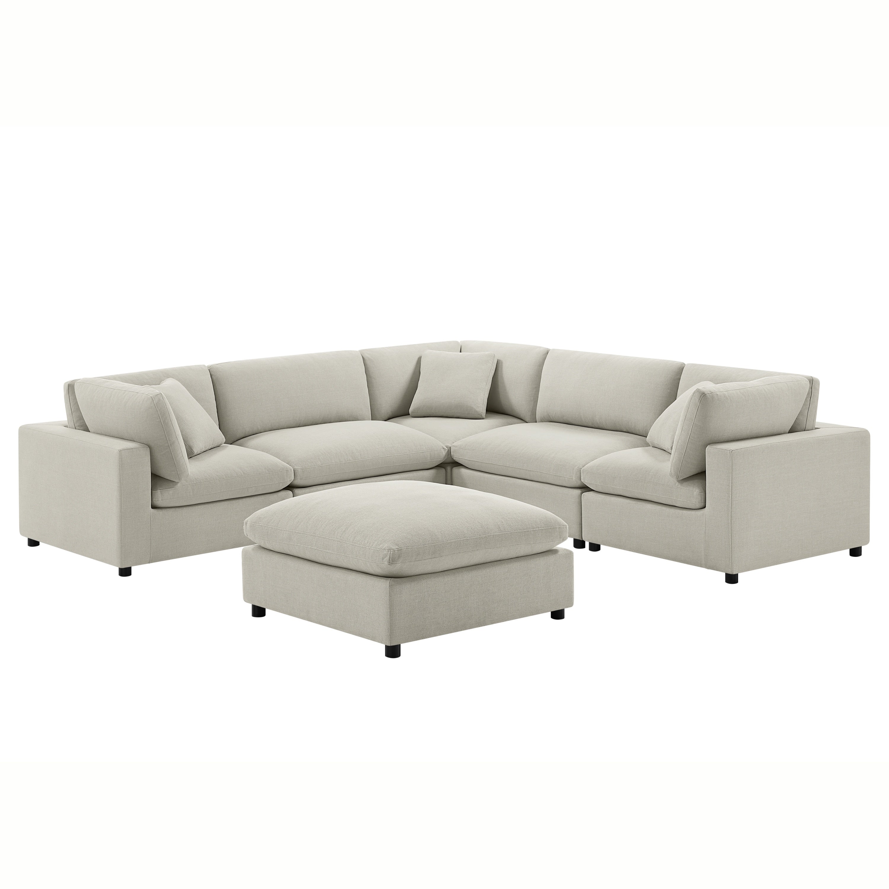 Cassandra Modular 6-Piece Beige Sectional
