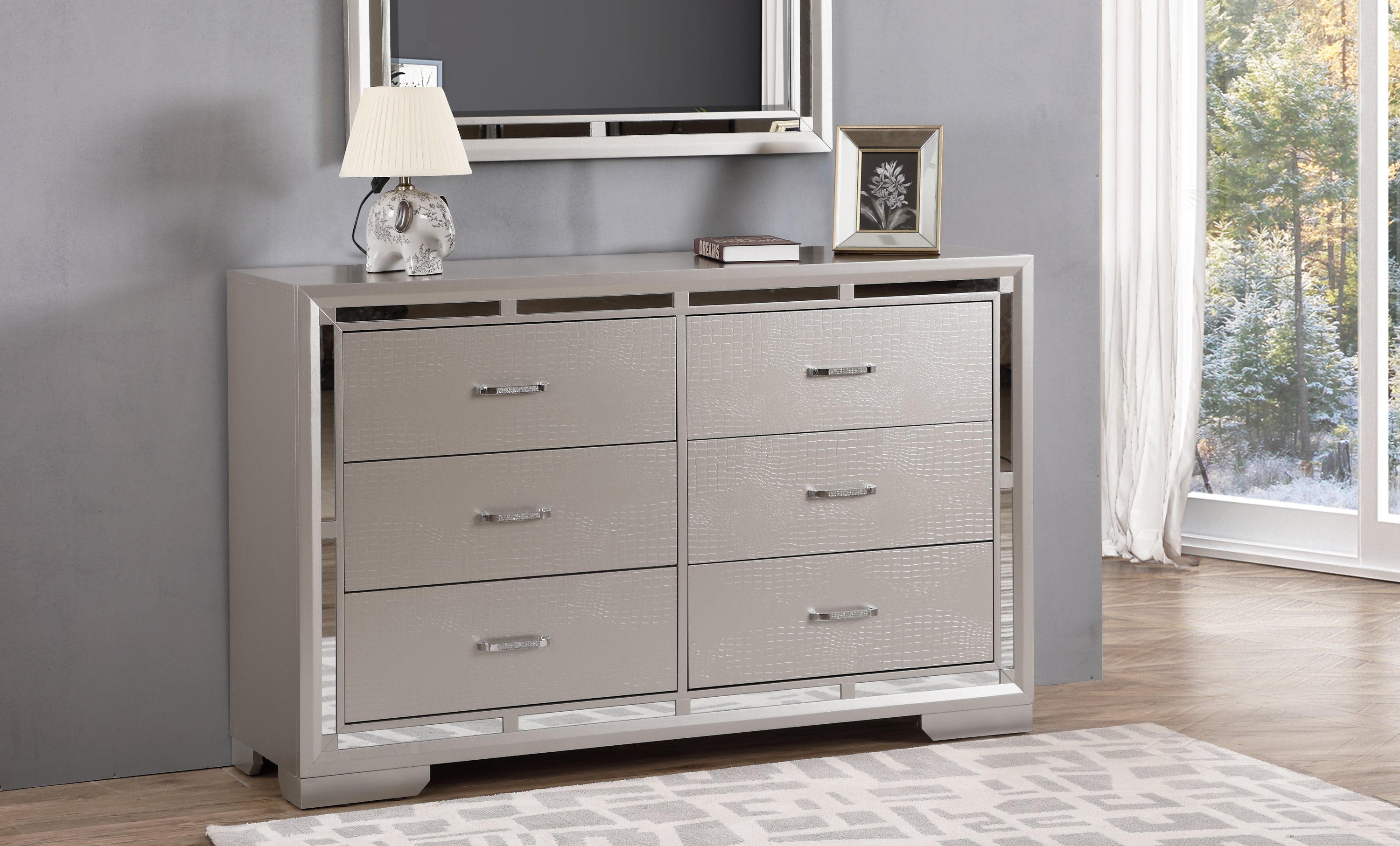 Alana G6800-D Silver Champagne Dresser