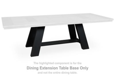 Greddinton - Brown / Black - Rectangular Dining Extension Table Base