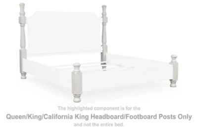 Rowlenstown - Antique White - Queen/King/California King Headboard/Footboard Posts