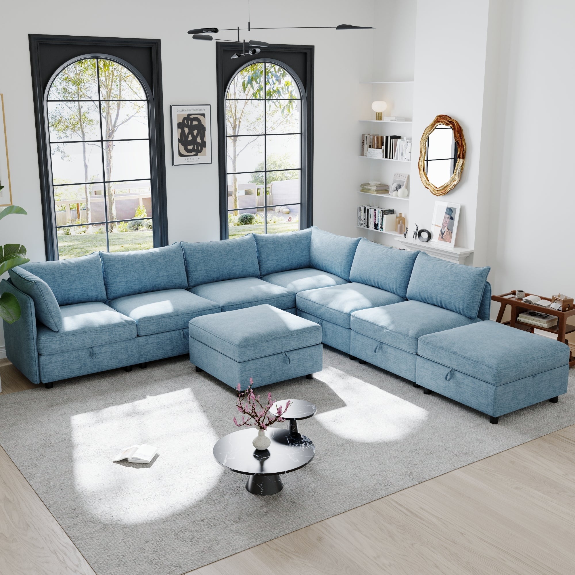 Modular Sectional Sofa: Convertible Sleeper with Storage