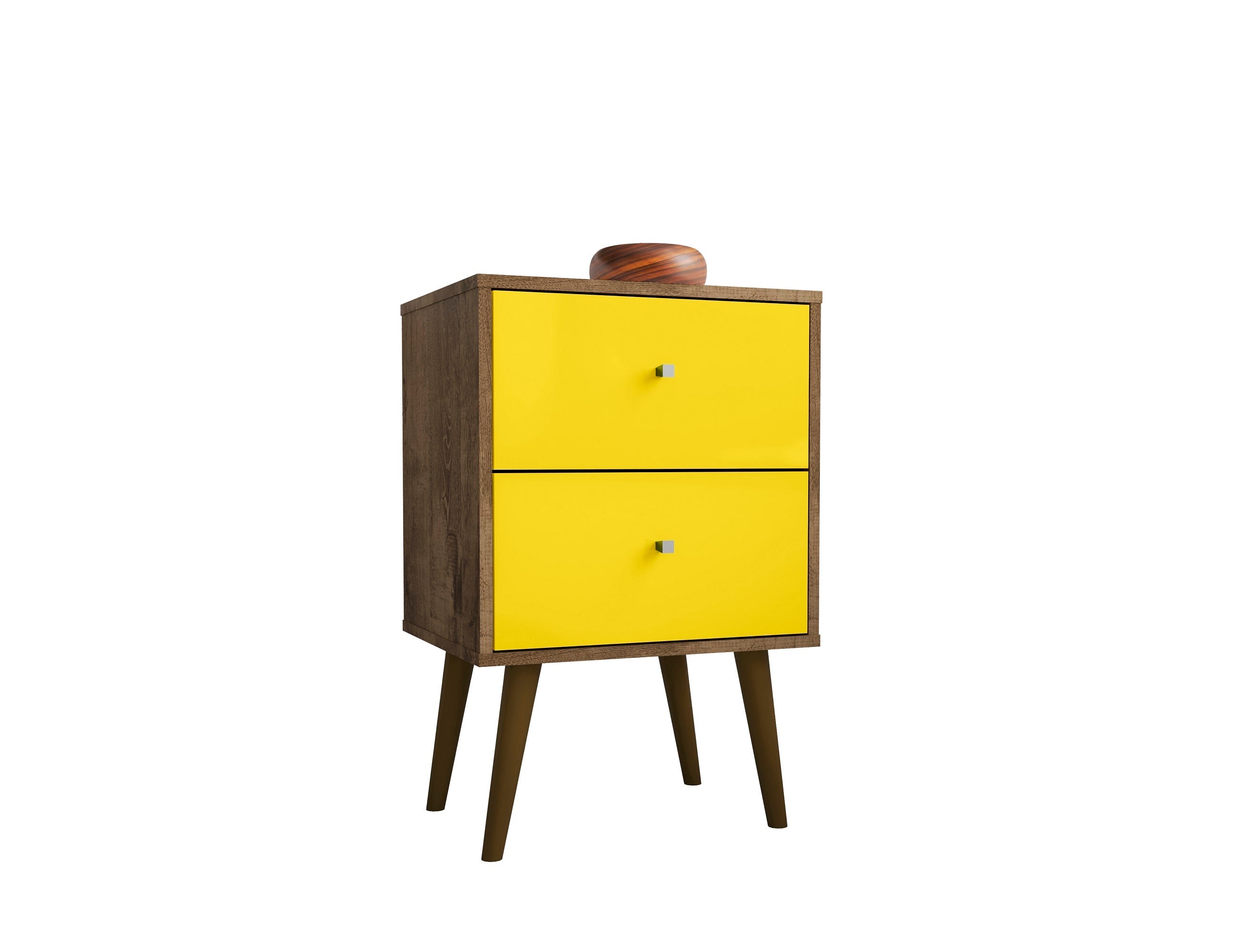 Liberty 18" Rustic Brown & Yellow 2-Drawer Nightstand
