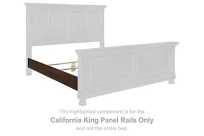 Porter - California King Panel Rails - Rustic Brown