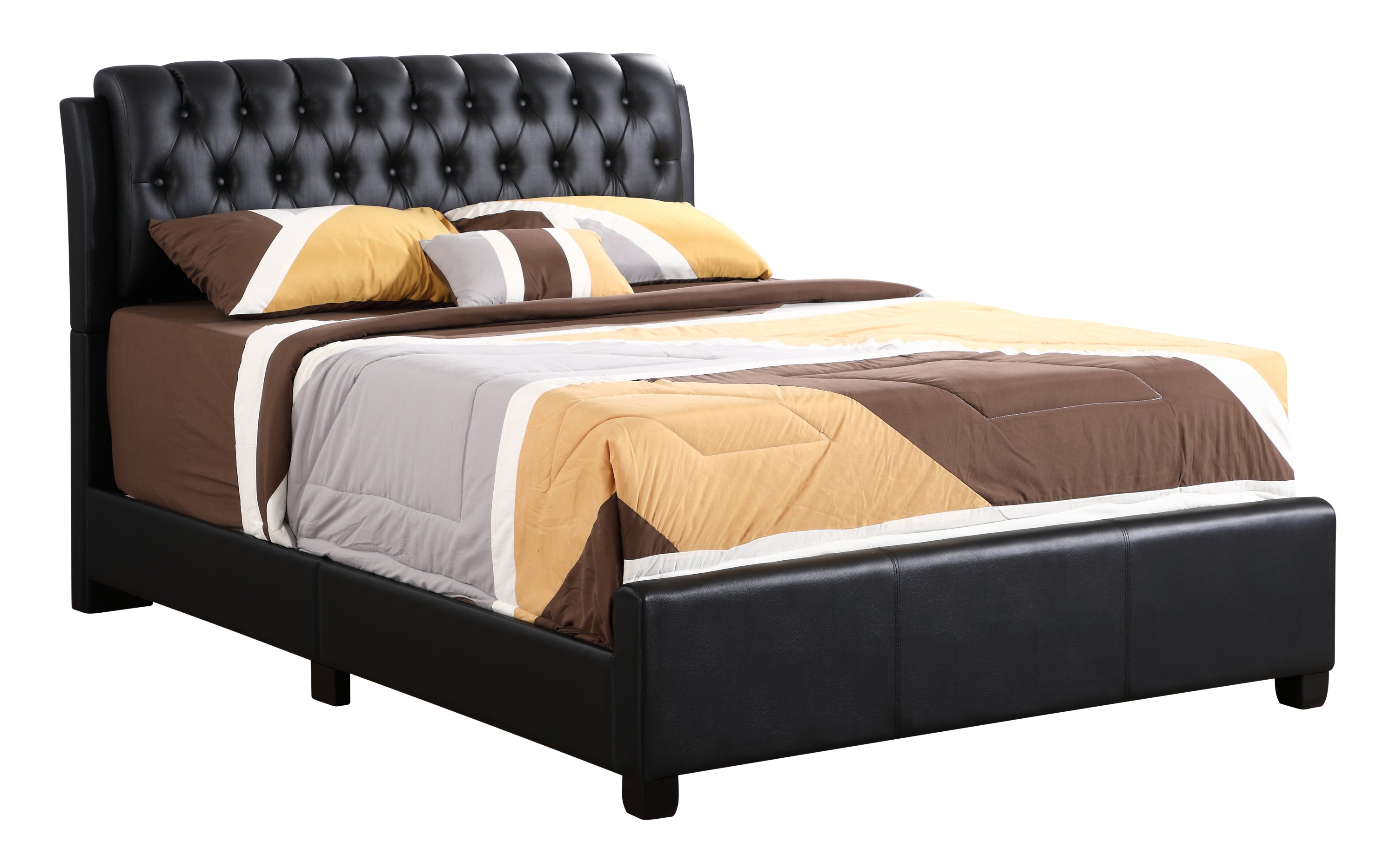 Contemporary Black King Bed for Ultimate Relaxation & Style