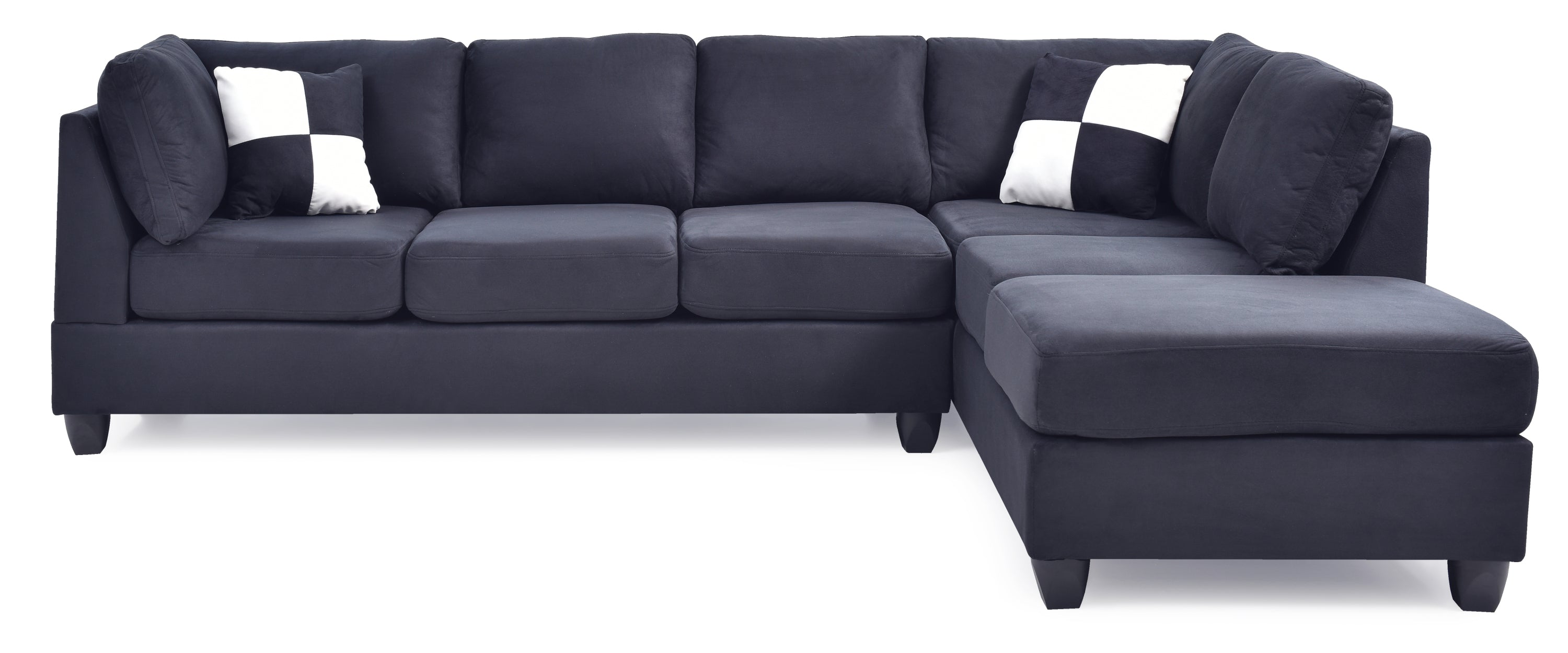 Black Sectional Sofa G635B-SC | Modern Living Room Couch