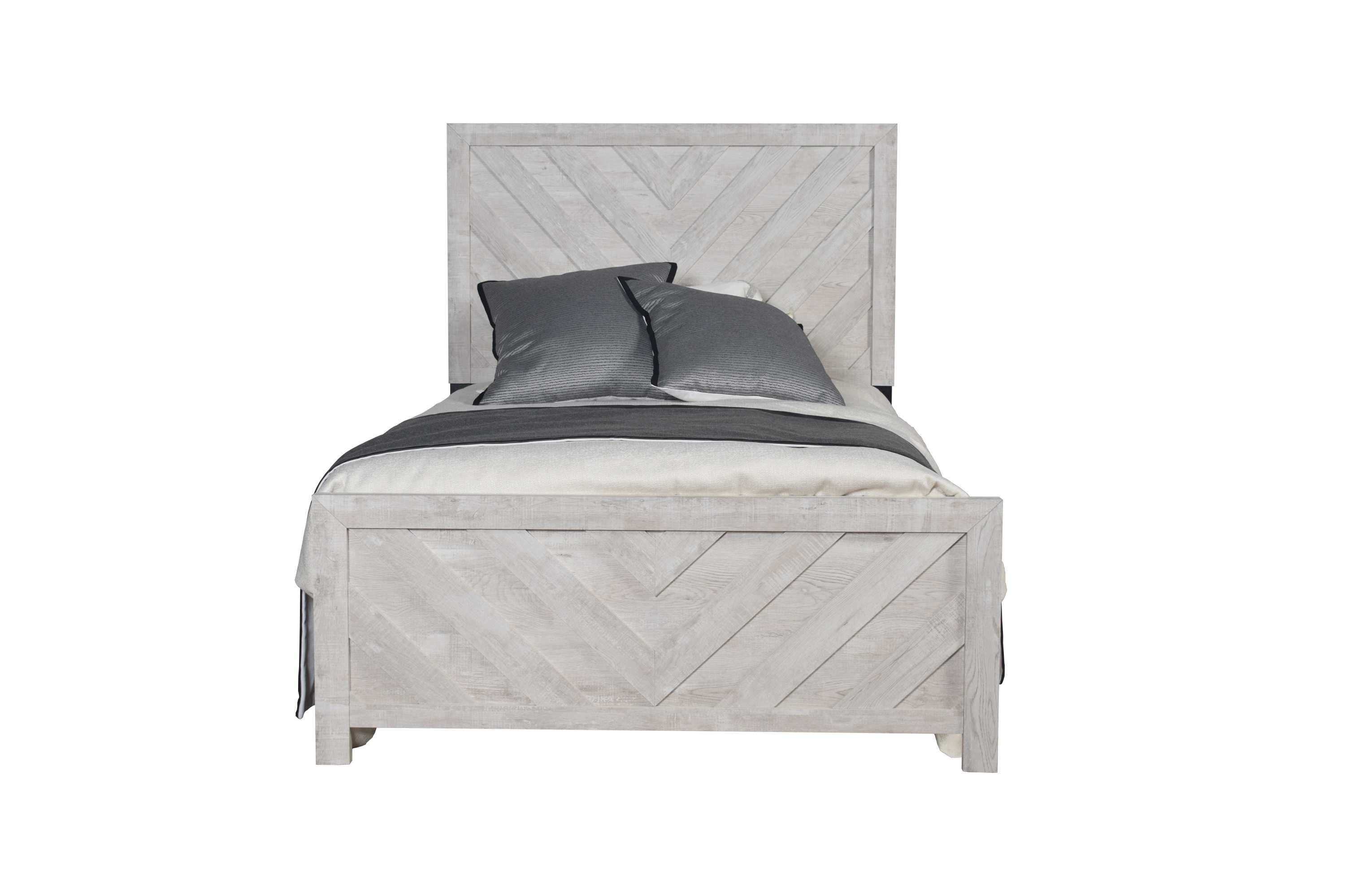 Denver Modern Natural Wood Full Bed - Stylish & Durable