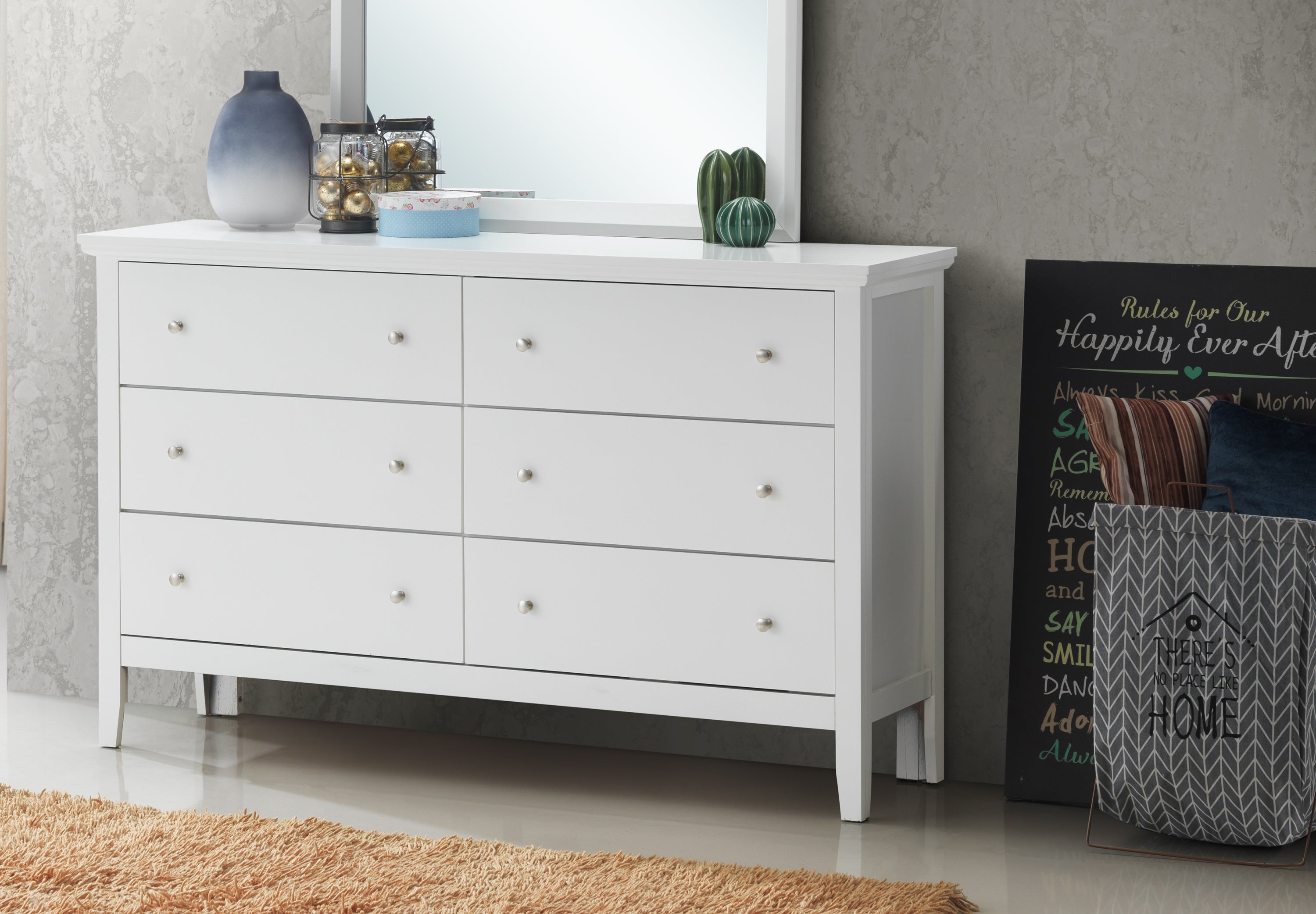 Primo G1339-D White Dresser - Modern Bedroom Storage