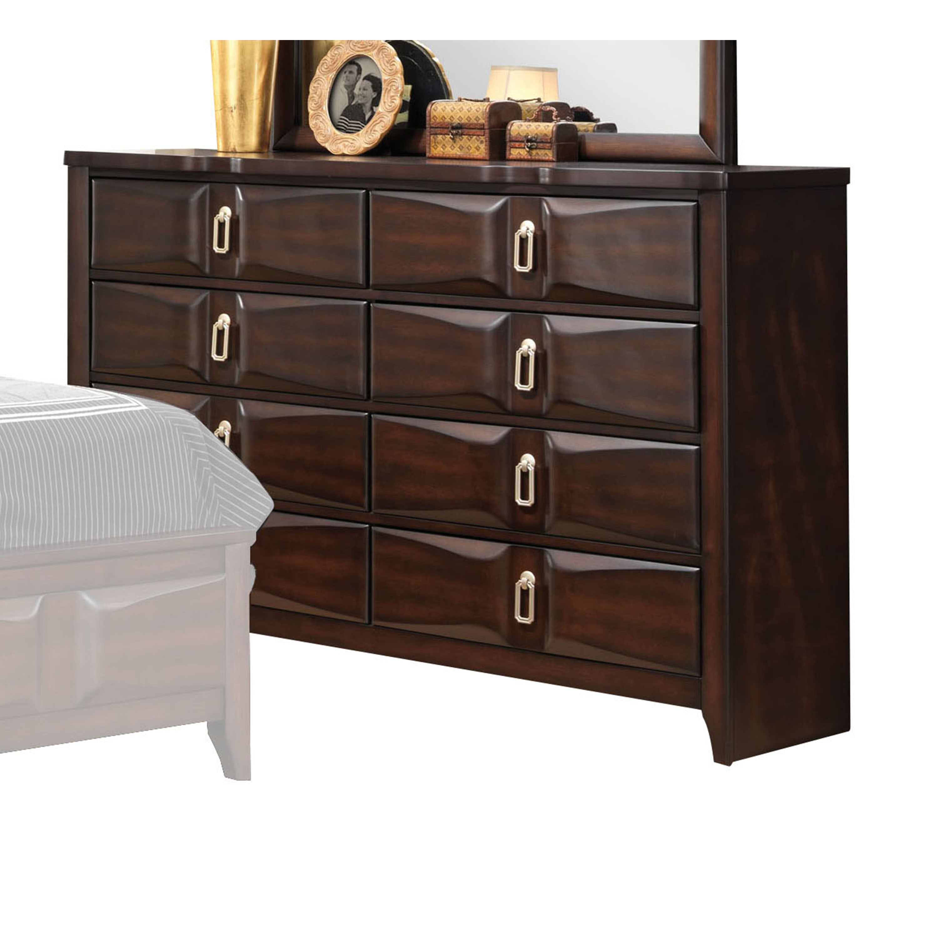 Lancaster Espresso Finish Dresser - Modern Bedroom Storage