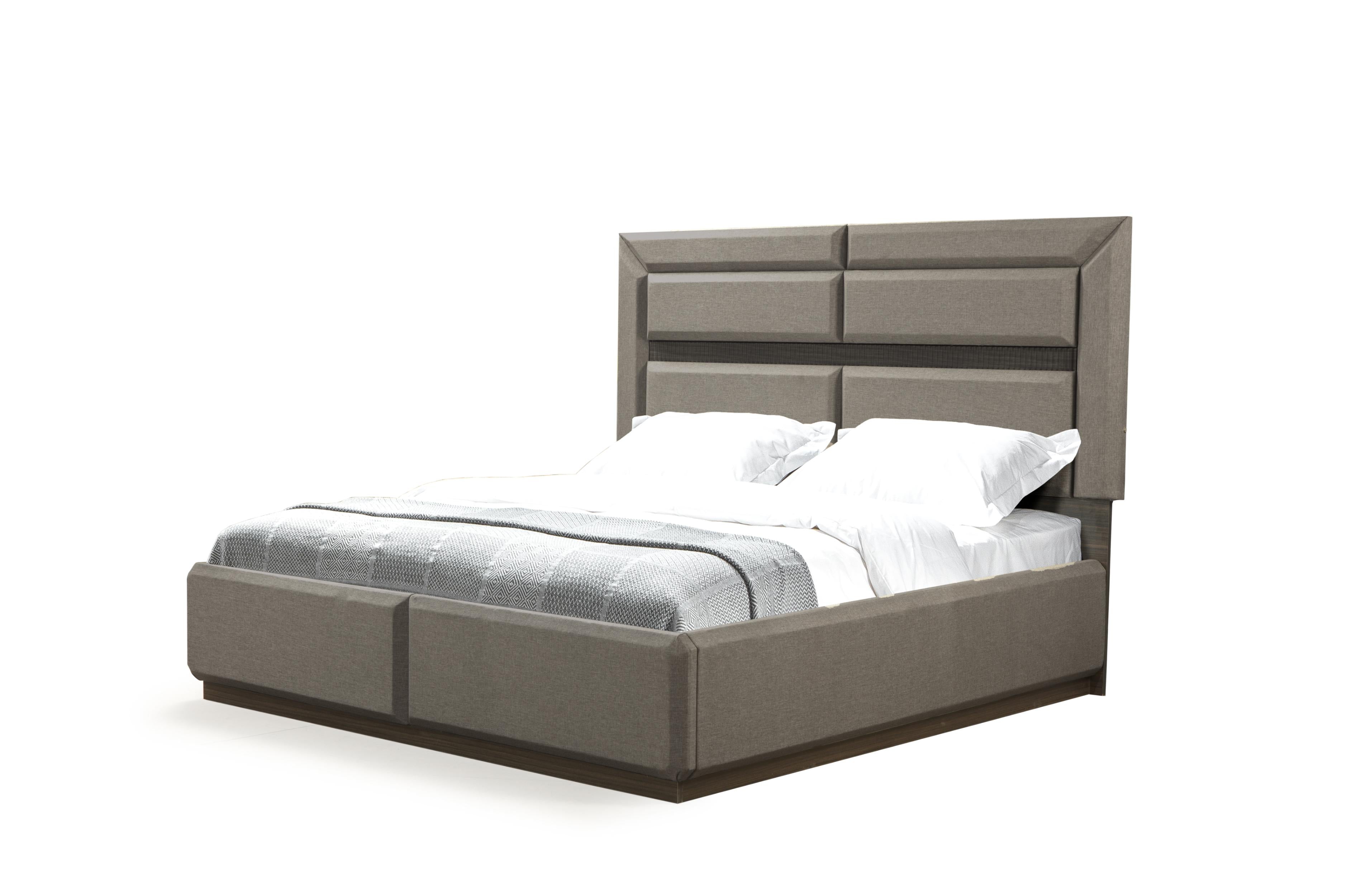 Modern Brown Wood Queen Bed Frame - Elegant Bedroom Furniture