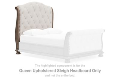 Ardenfield - Light Brown - Queen Upholstered Sleigh Headboard