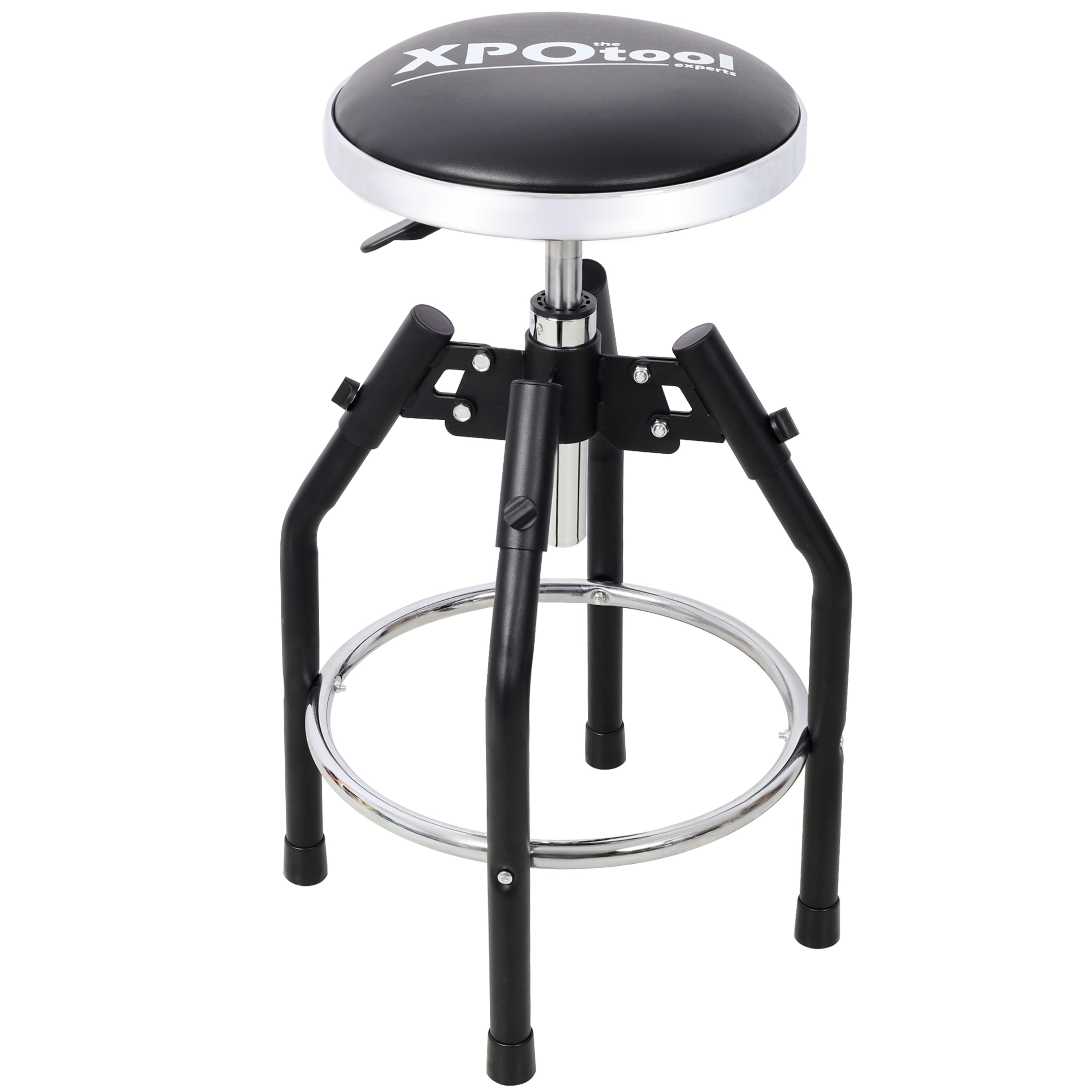 Adjustable Heavy Duty Mechanic Shop Stool w/ Swivel Foot Rest