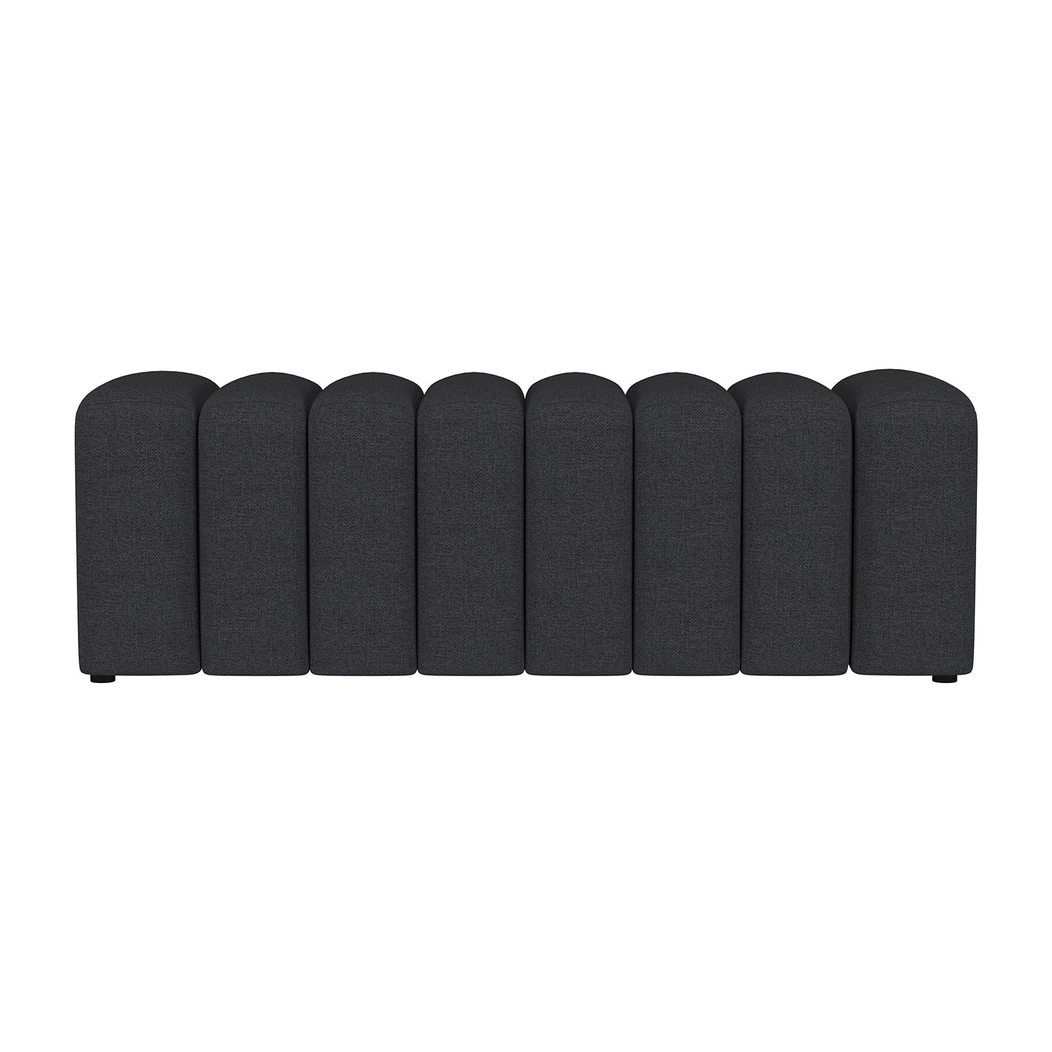 Charcoal Fabric Tufted Accent Bench