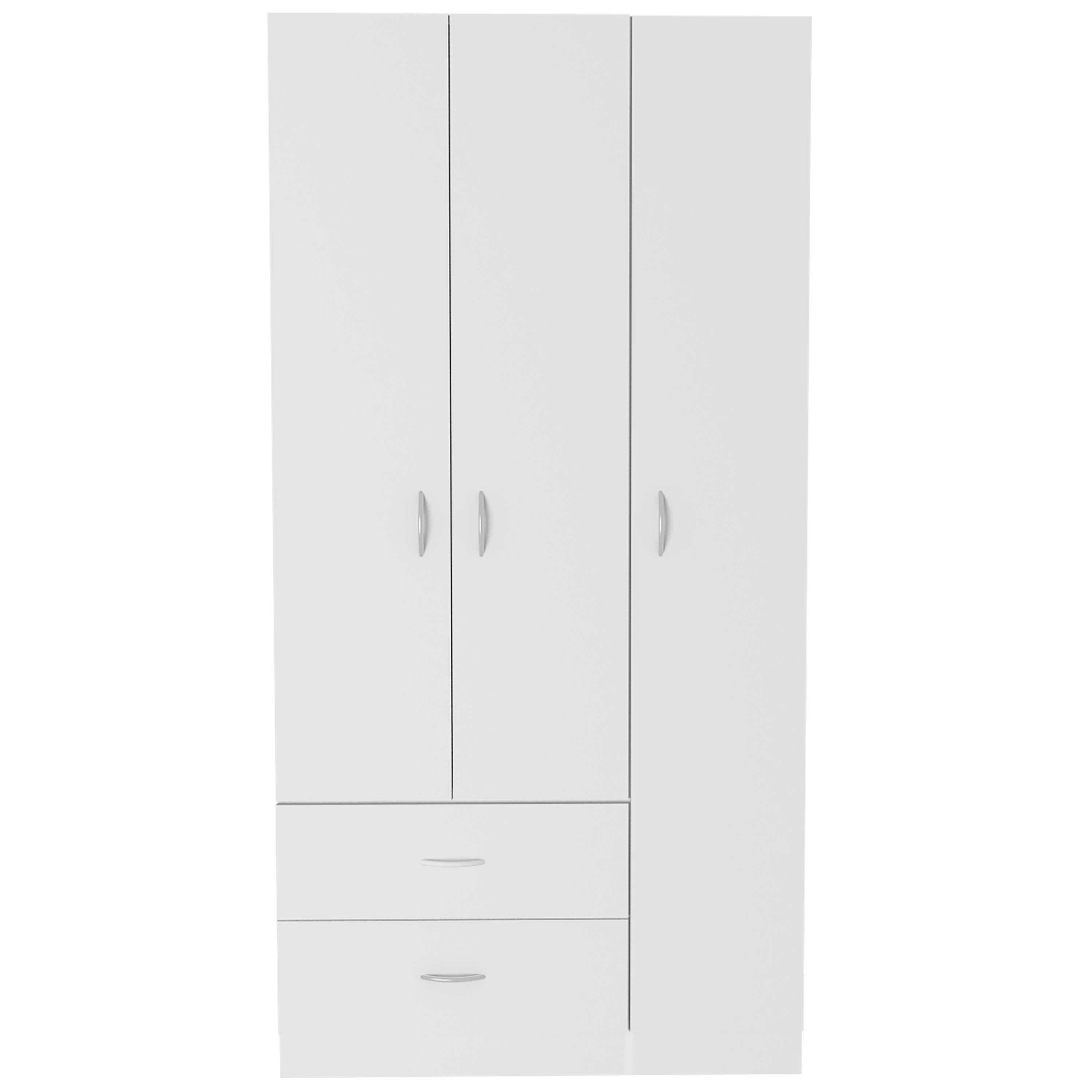 White Three Door Bedroom Armoire Clark