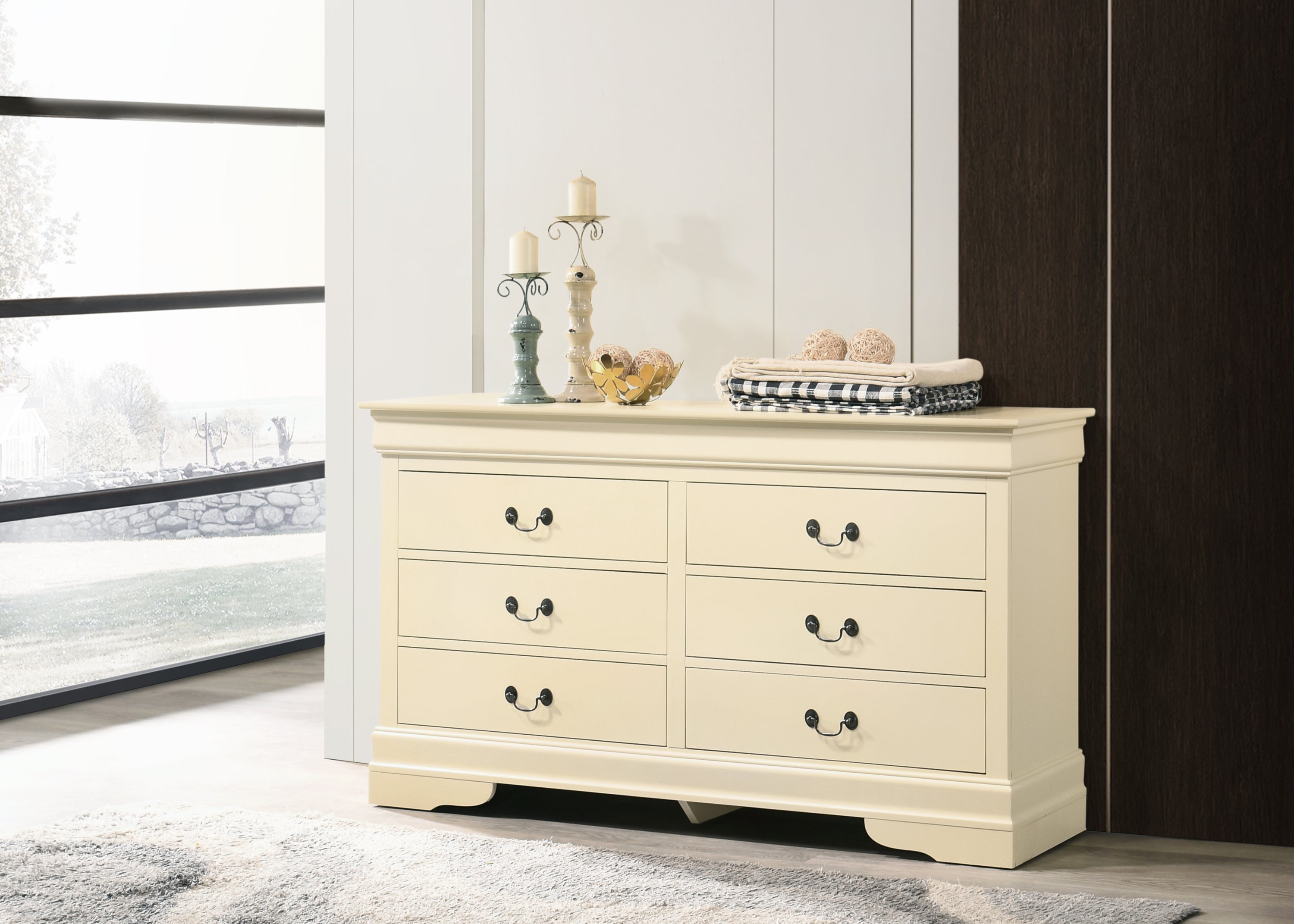 Louis Phillipe G02175-D Beige Wood Dresser - Bedroom Storage