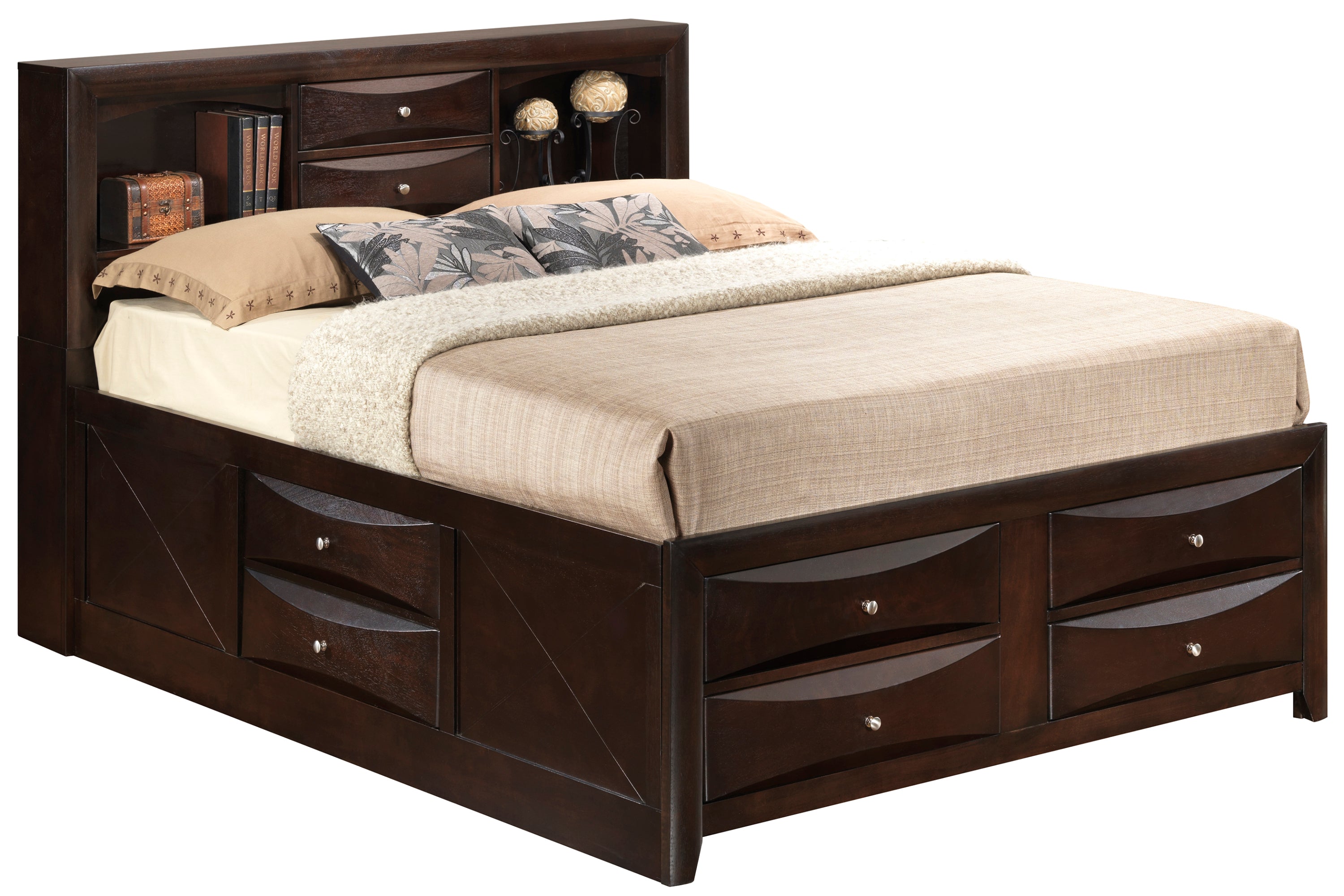 Marilla G1525G-FSB3 Full Storage Bed, Cappuccino