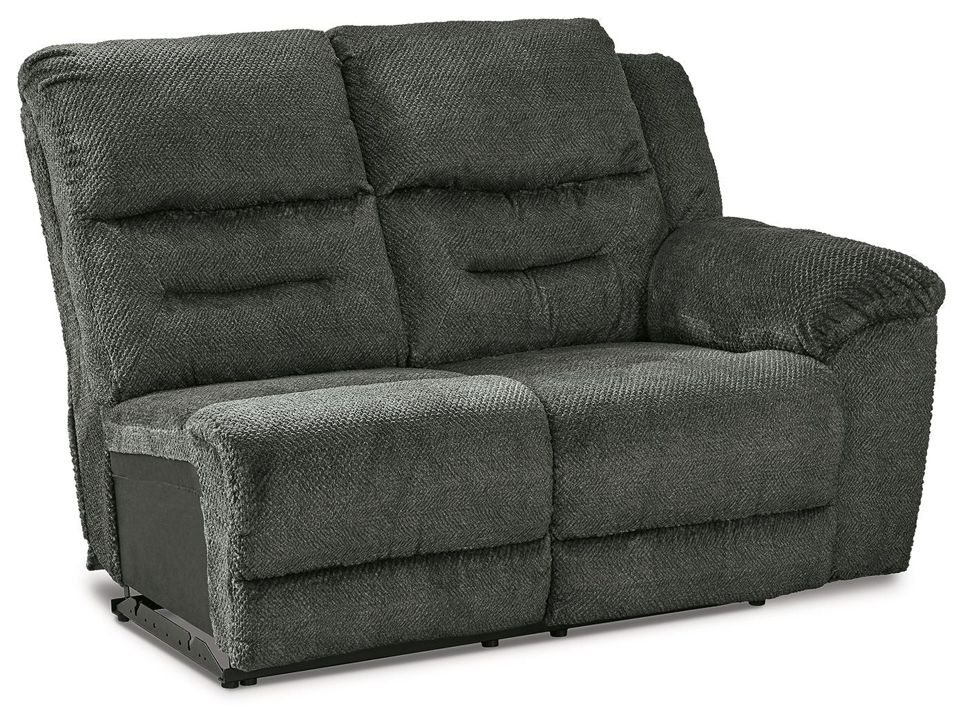 Nettington - Raf Power Rec Loveseat - Smoke