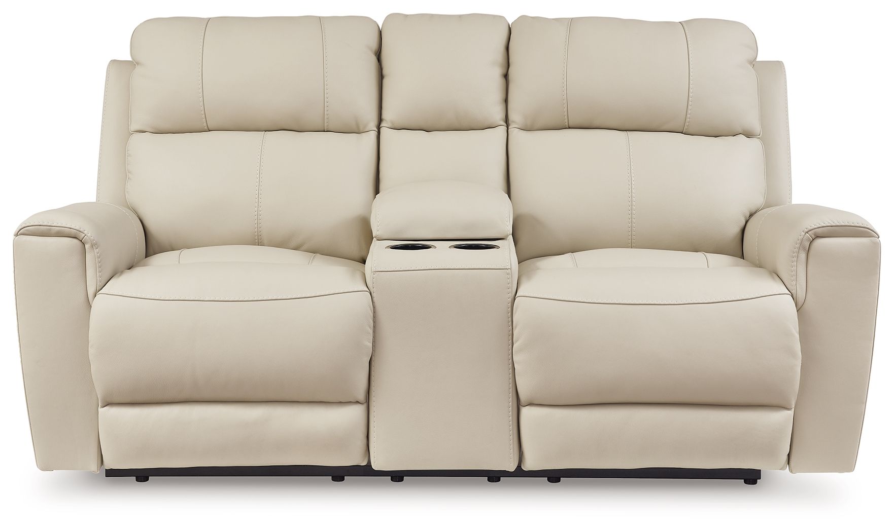 Dahlmoore - Dbl Power Reclining Loveseat With Console - Almond