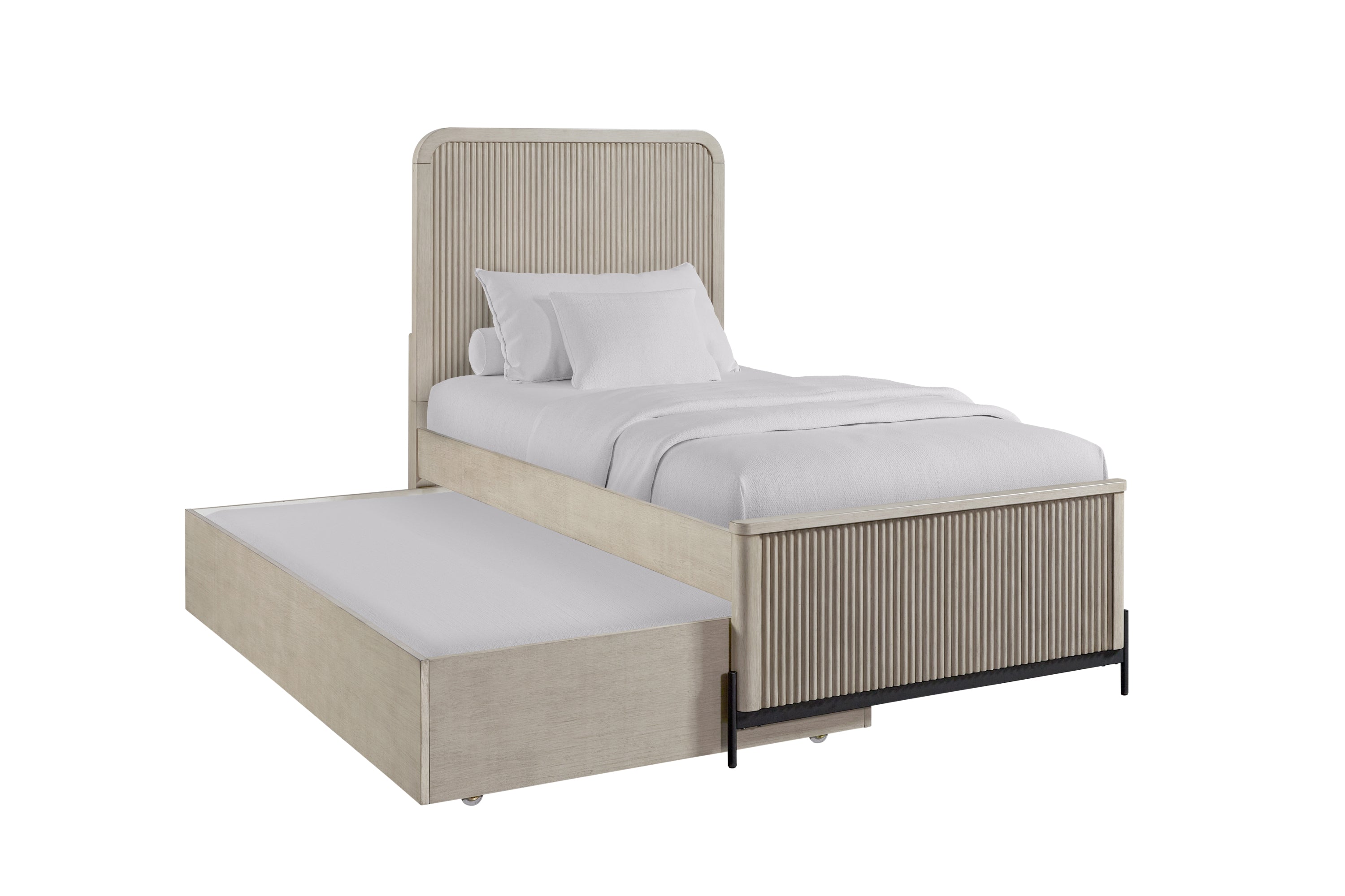 Taupe Full Over Twin Trundle Bed - Space-Saving & Stylish