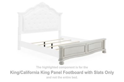 Montelaine - Antique White - King/California King Panel Footboard with Slats