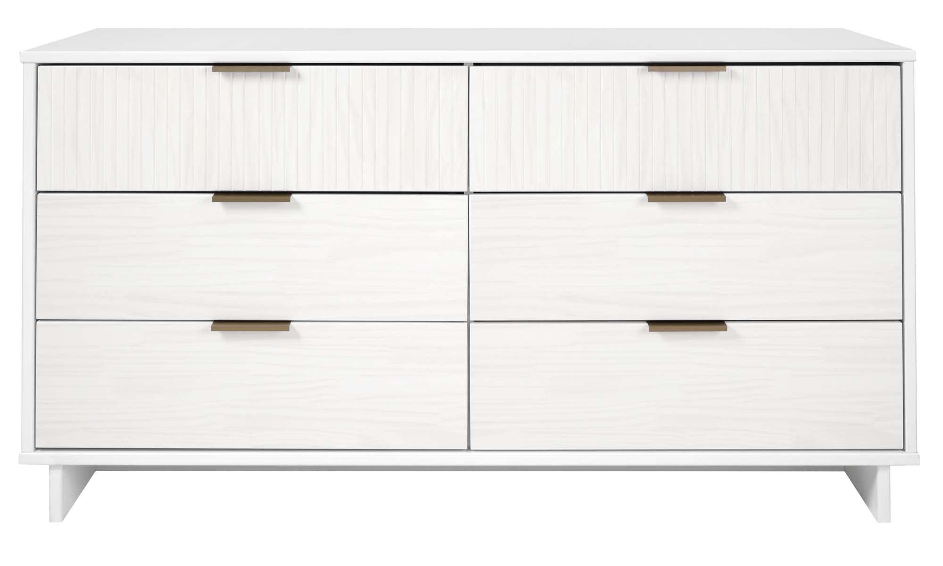 Granville 55" White 6-Drawer Dresser