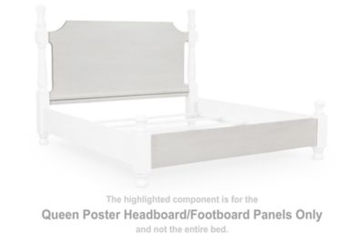 Rowlenstown - Antique White - Queen Poster Headboard/Footboard Panels