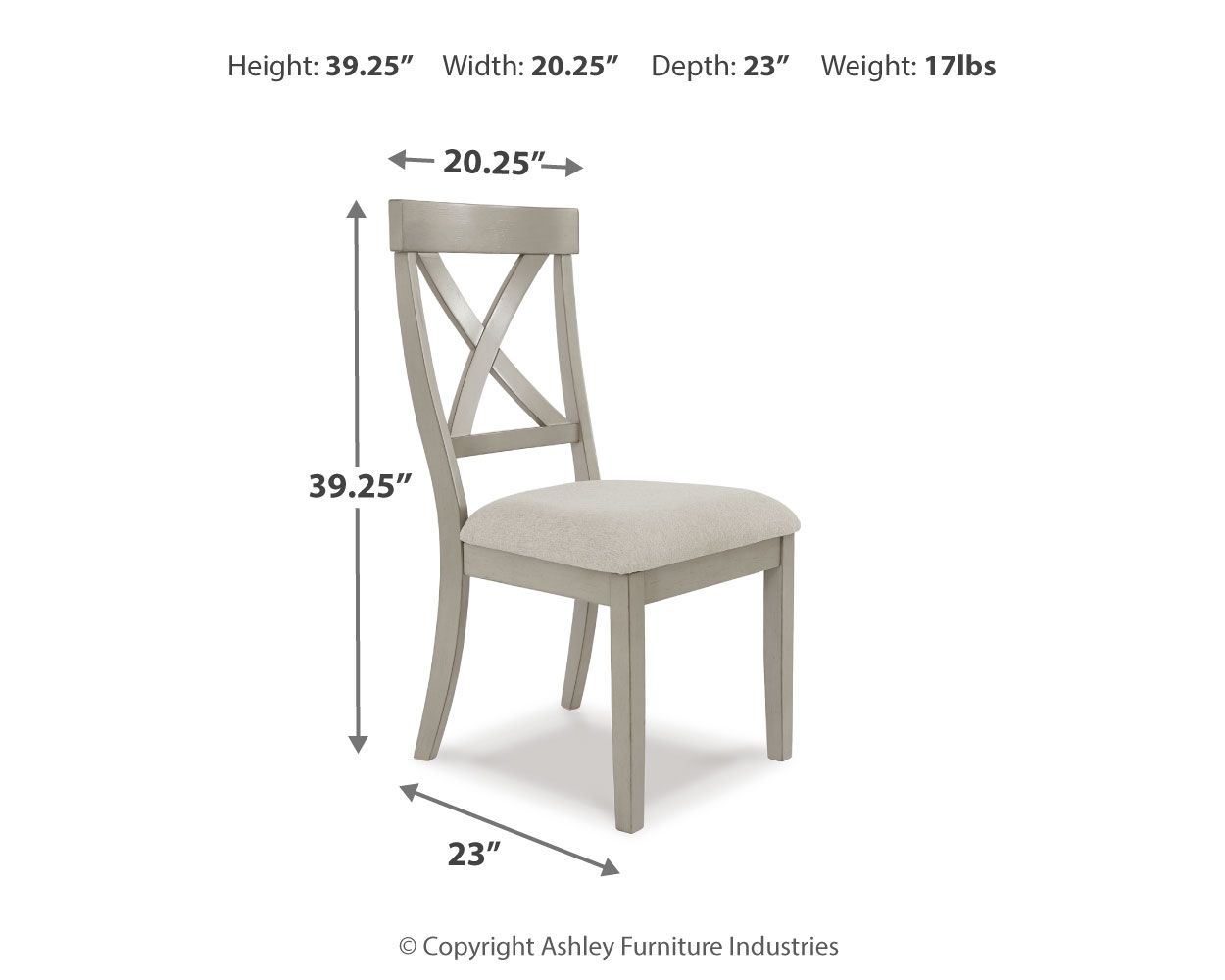 Parellen Gray Upholstered Dining Side Chair (Set of 2) - Padded