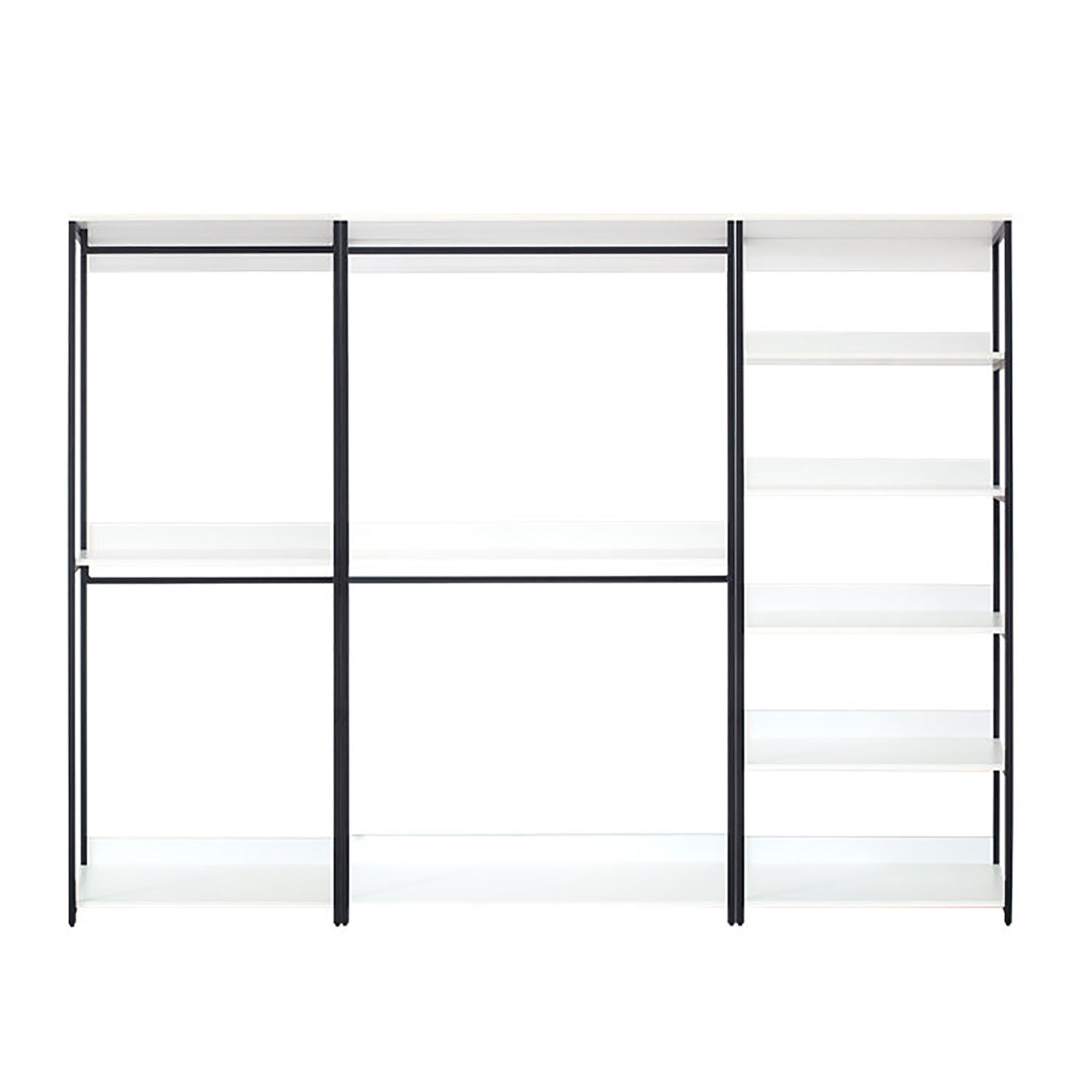 Fiona Freestanding 3 Tower Walk-in Closet White 7-Shelf