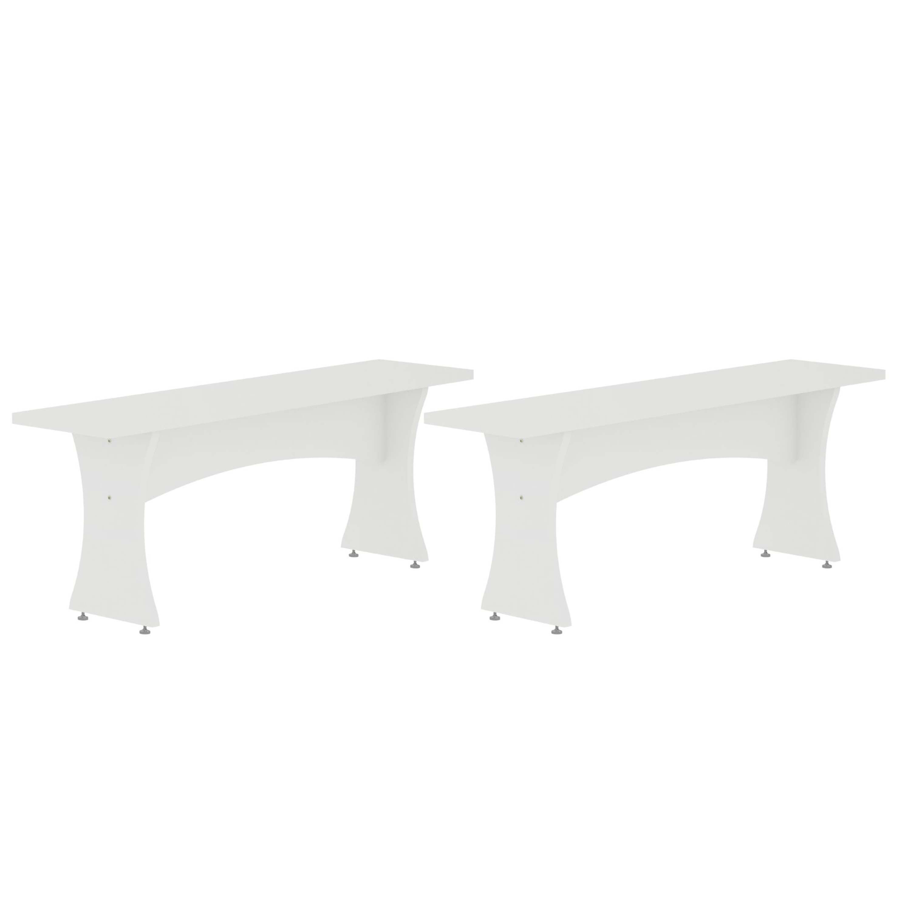 White Dining Bench Set of 2 | Coney