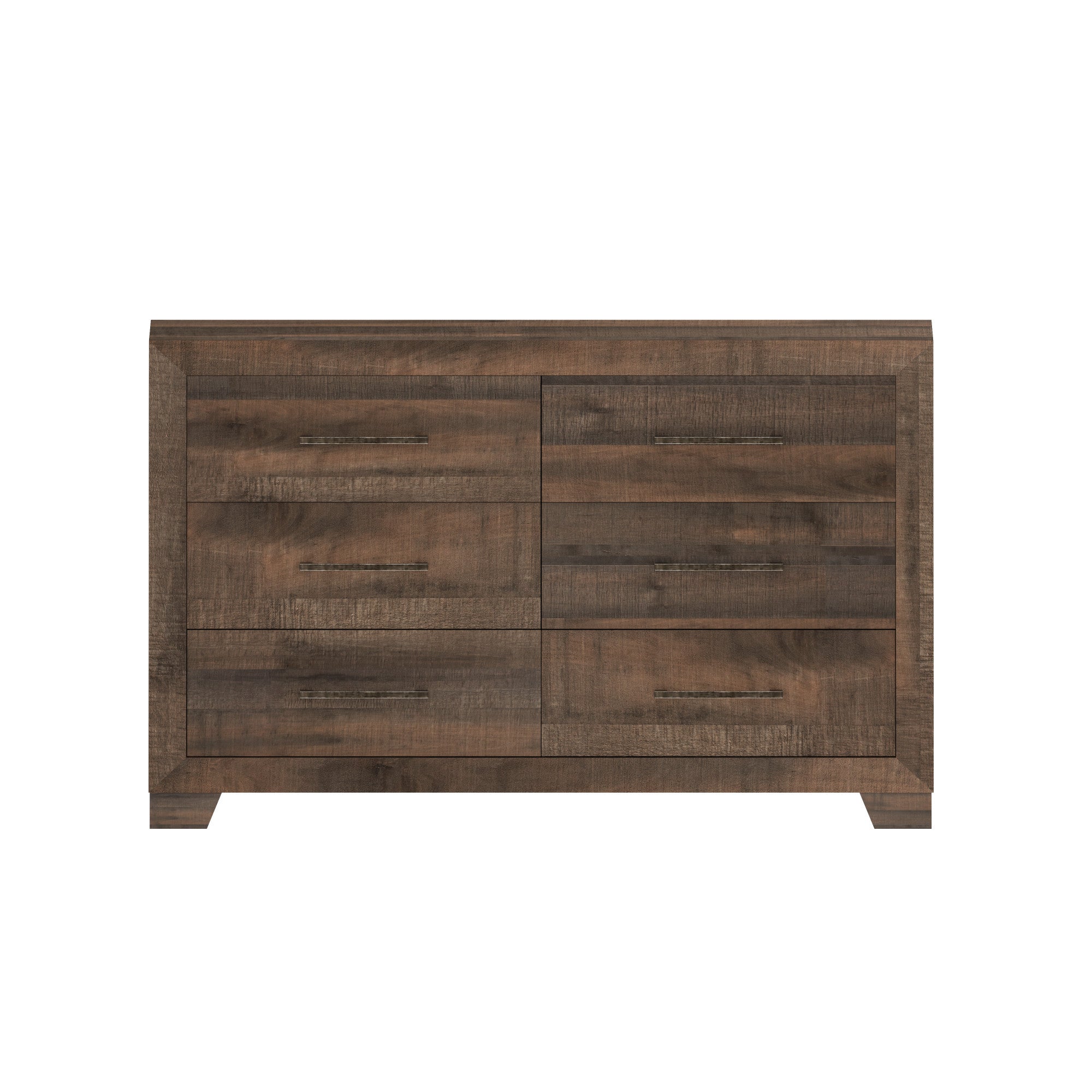 Brown Penny Wood 6-Drawer Dresser - Casual, 59" Wide