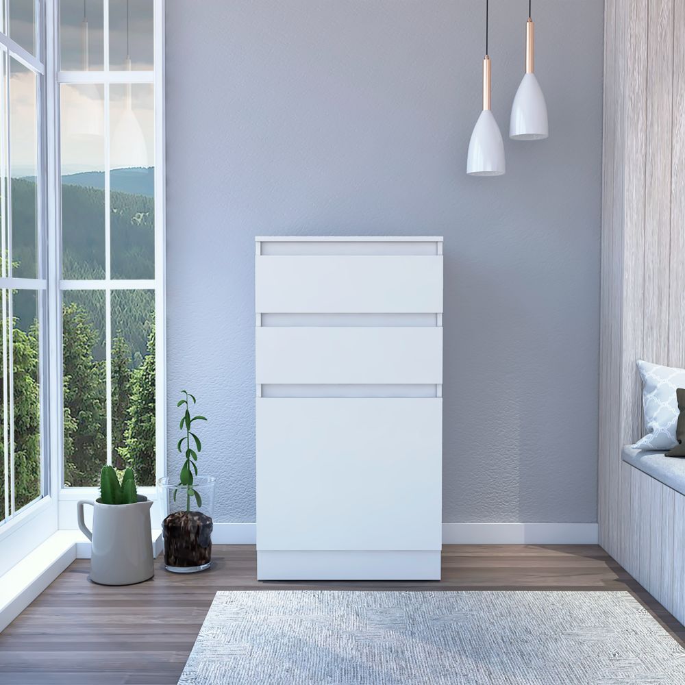 White Dresser 43"H, Mirror, Jewelry Box Storage