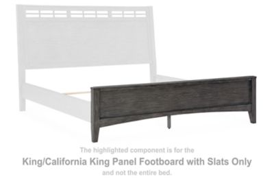 Montillan - Grayish Brown - King/ California King Panel Footboard with Slats