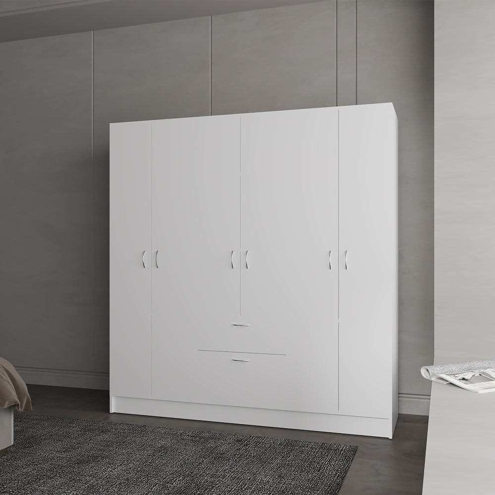 Maya White Bedroom Armoire - Elegant Storage Solution