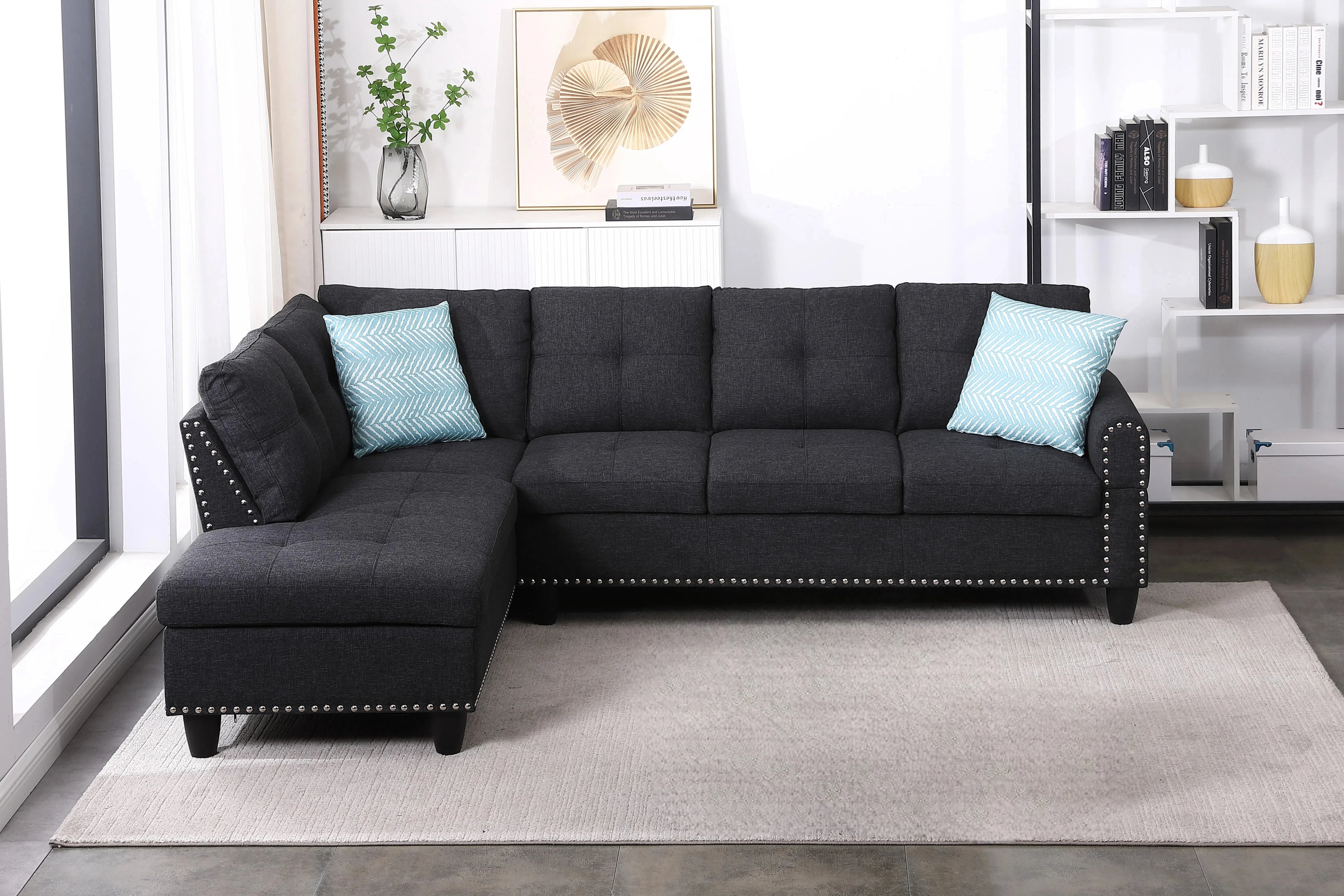 Alger 98' Wide LHF 2-Pc Sofa & Chaise Sectional