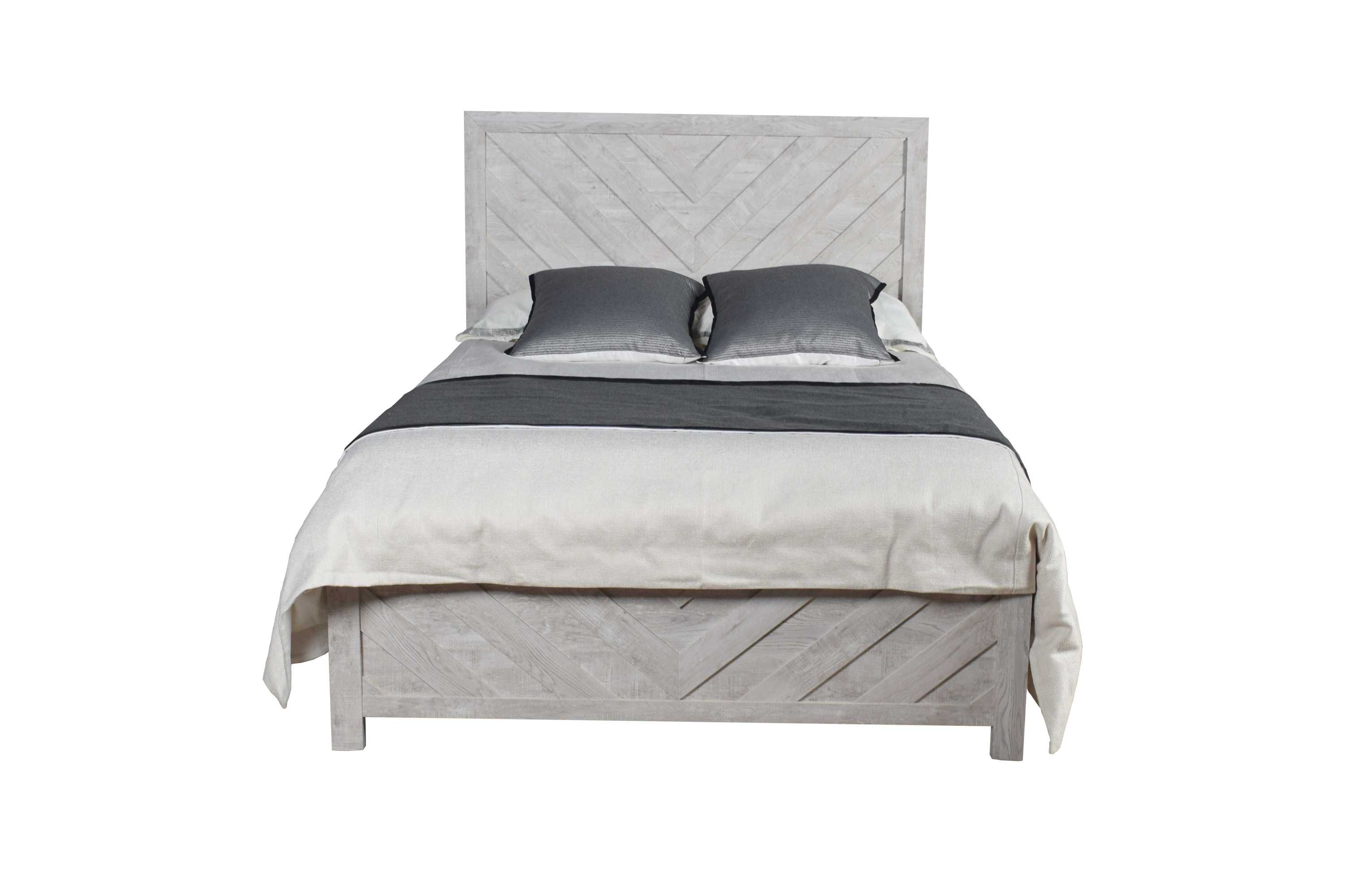 Denver Modern Queen Bed - Natural Wood Finish