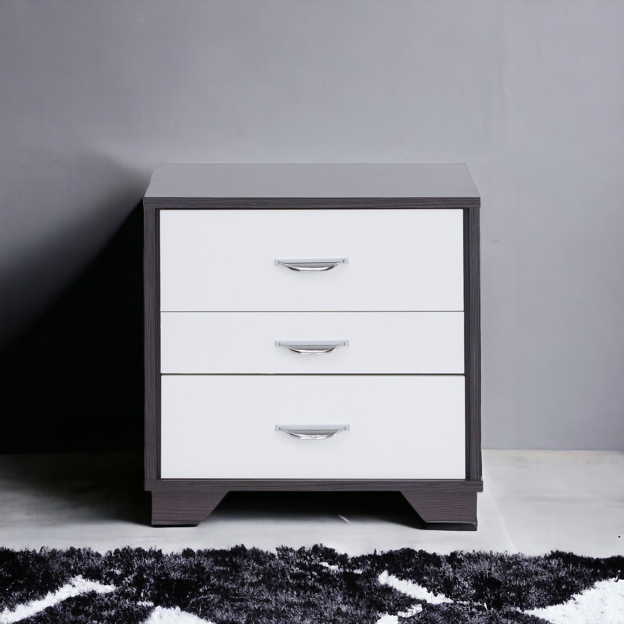 Eloy Modern White & Black Accent Table