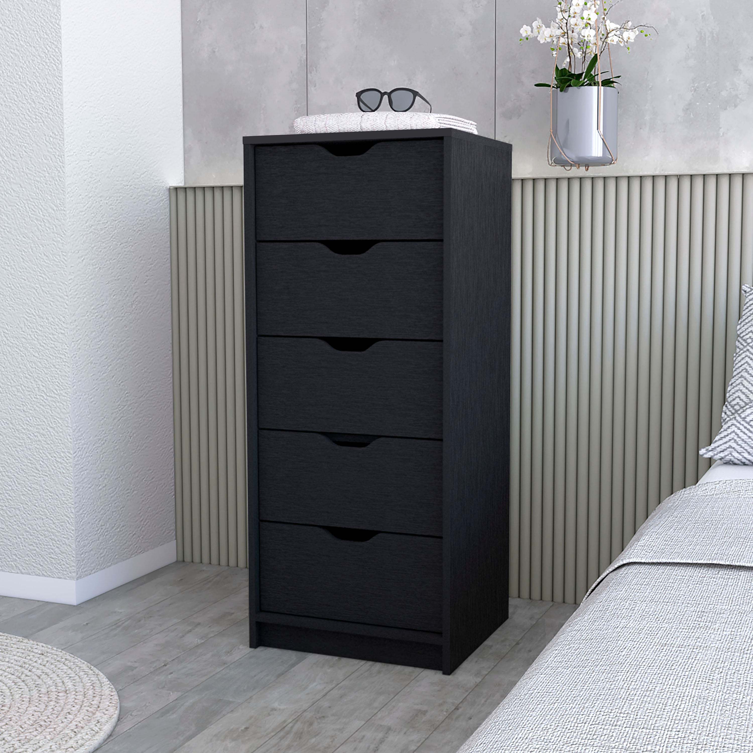 Dillon 5-Drawer Narrow Dresser - Tall Chest of Drawers