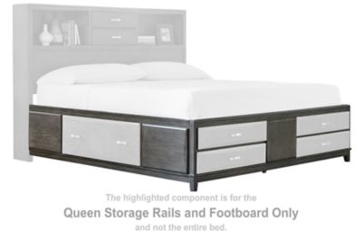 Caitbrook - Queen Storage Rails and Ftbd - Gray