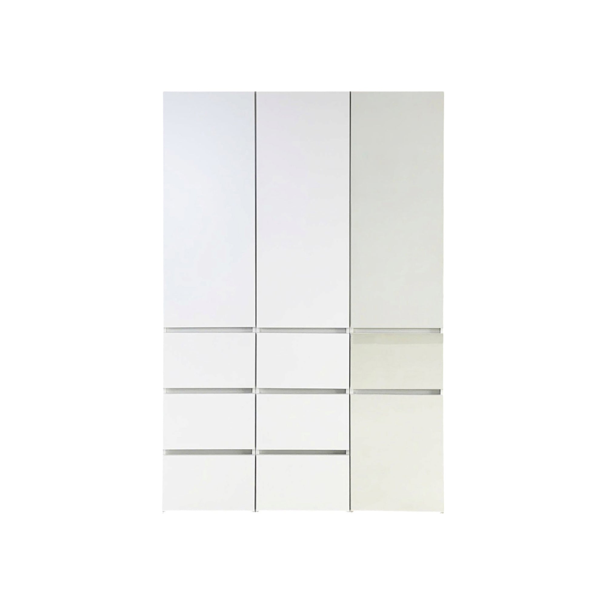 Elise Modular Closet System: White Wood & Mirror Storage