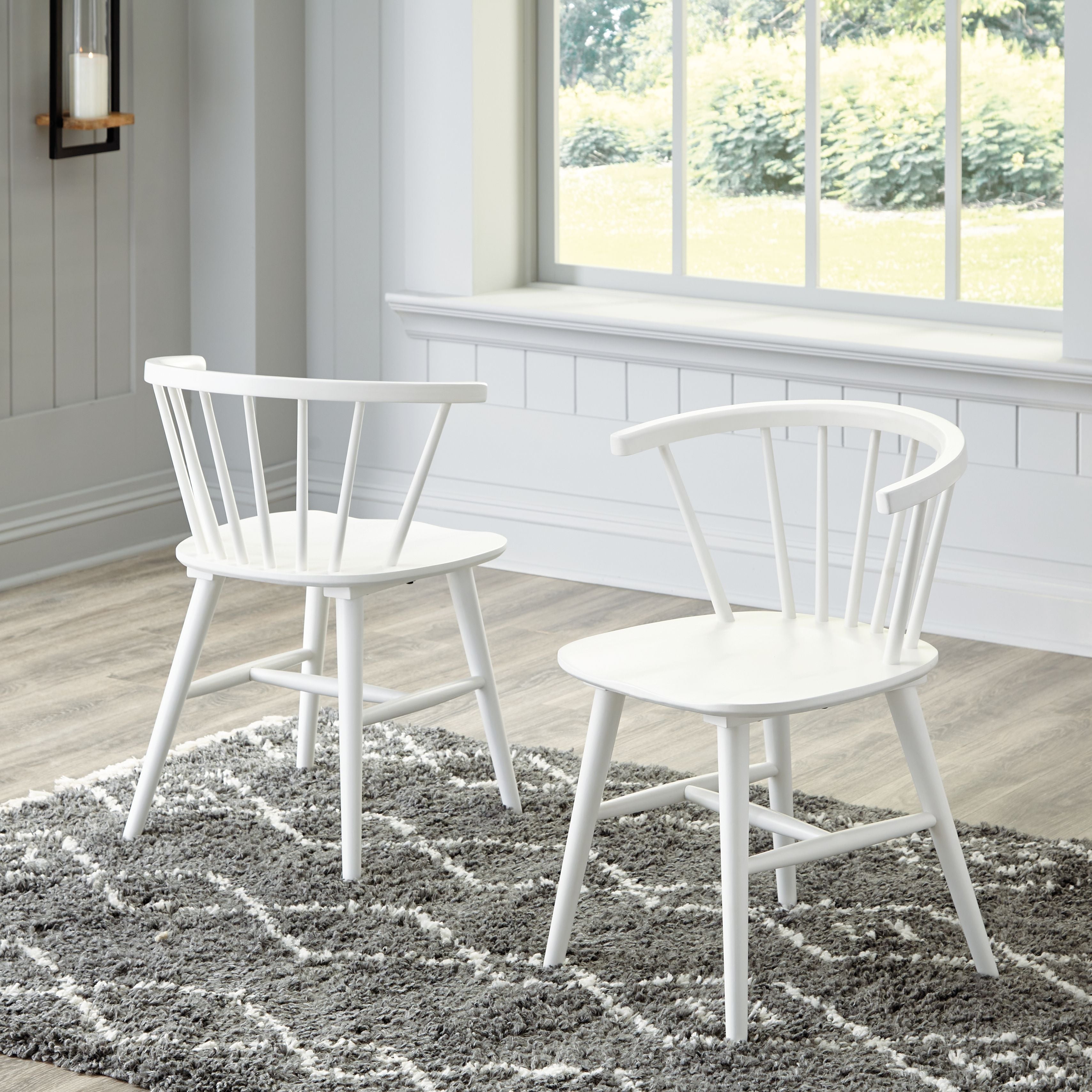Grannen White Dining Room Side Chair (Set of 2) - Modern Farmhouse