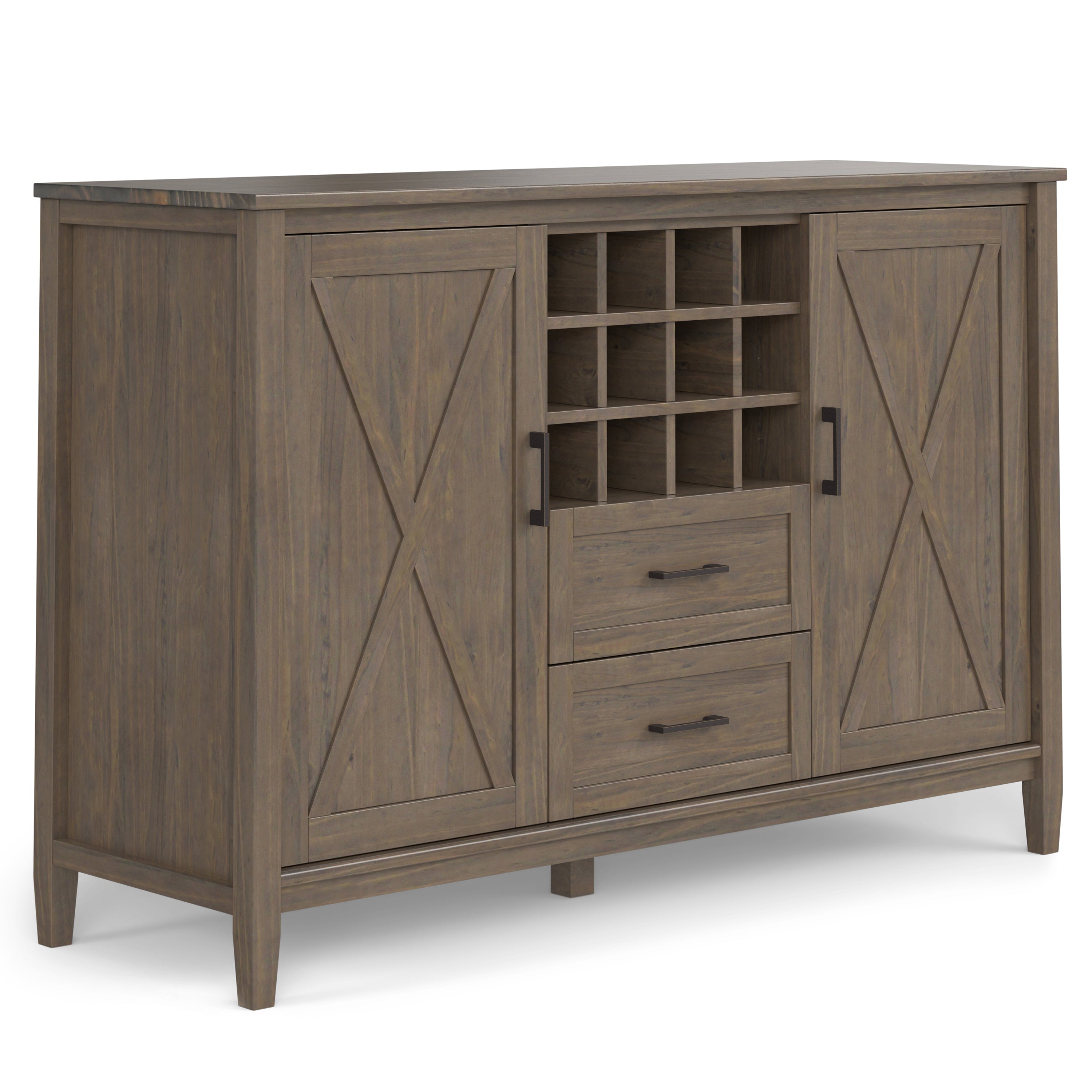 Ela Smoky Brown Sideboard with Wine Rack