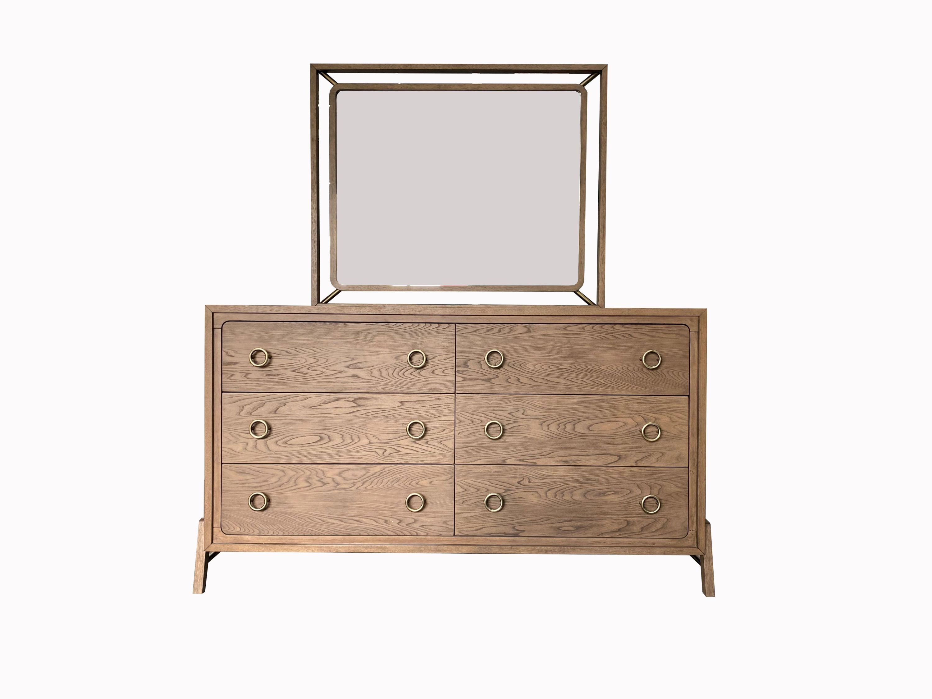 6-Drawer Dresser - Modern Latte Finish Storage