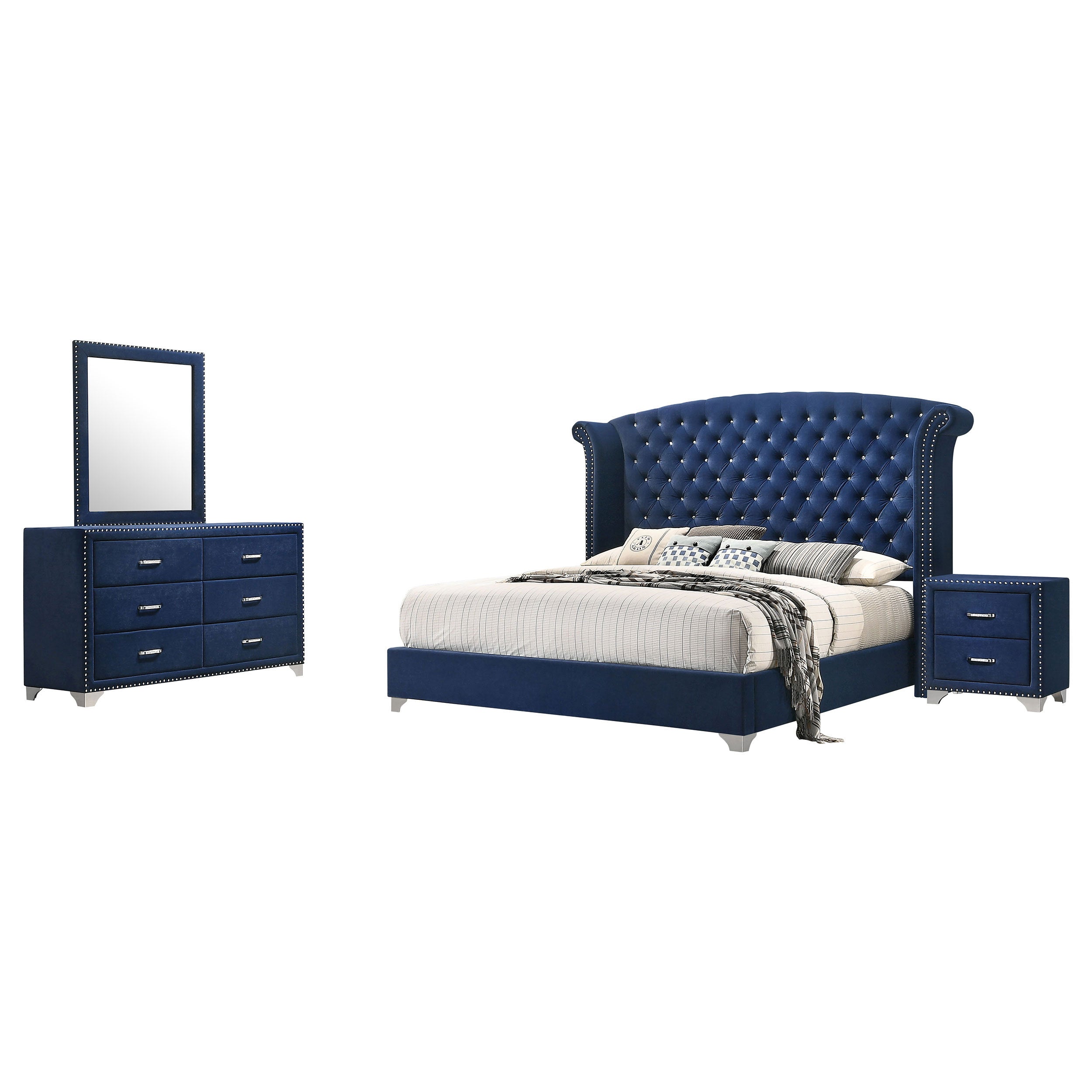 Kennedy Pacific Blue Eastern King 4-Pc Bedroom Set - Shop Now!